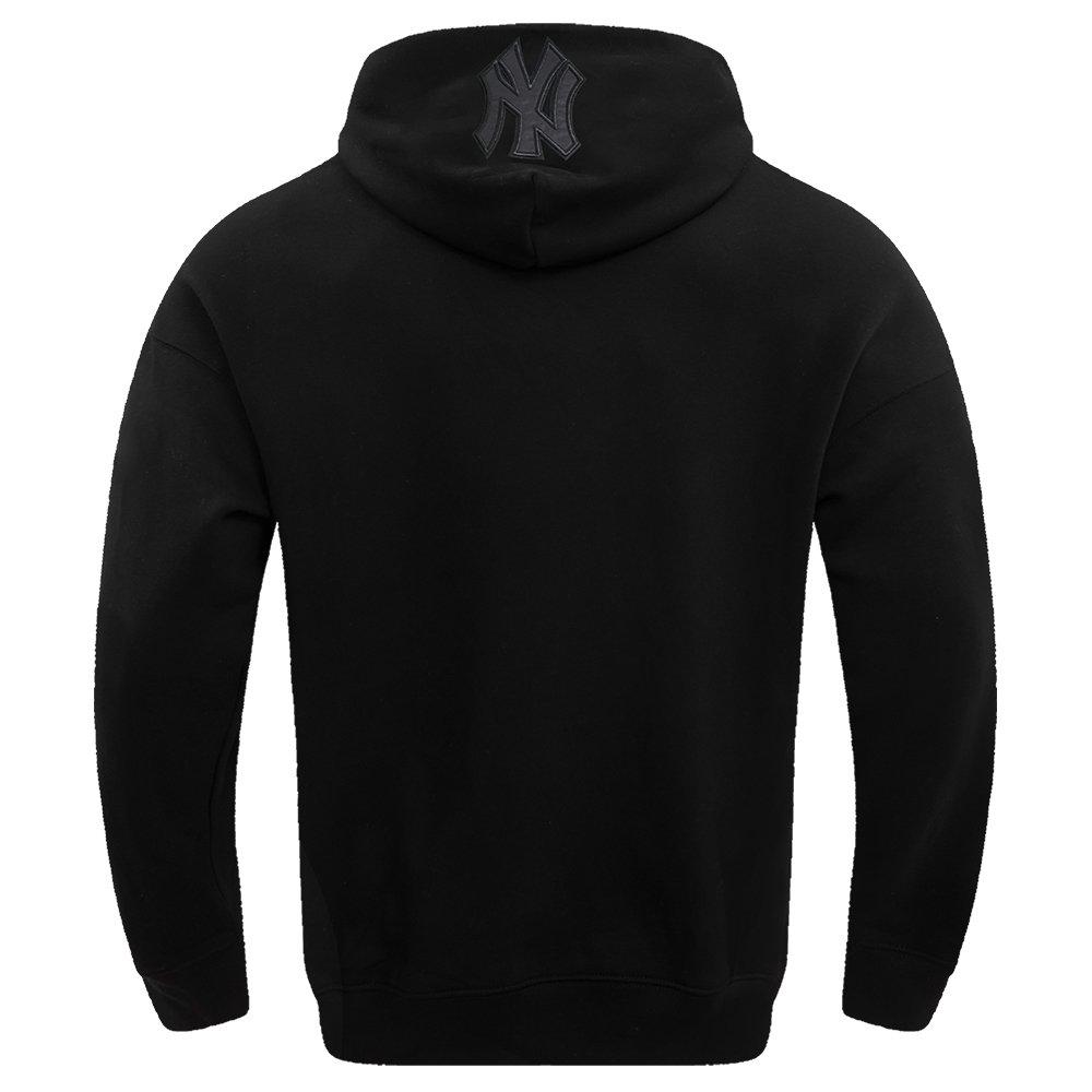 Pro Standard Men's MLB New York Yankees Neutral Drop Shoulder Pullover Hoodie - BLACK Thumbnail View 2
