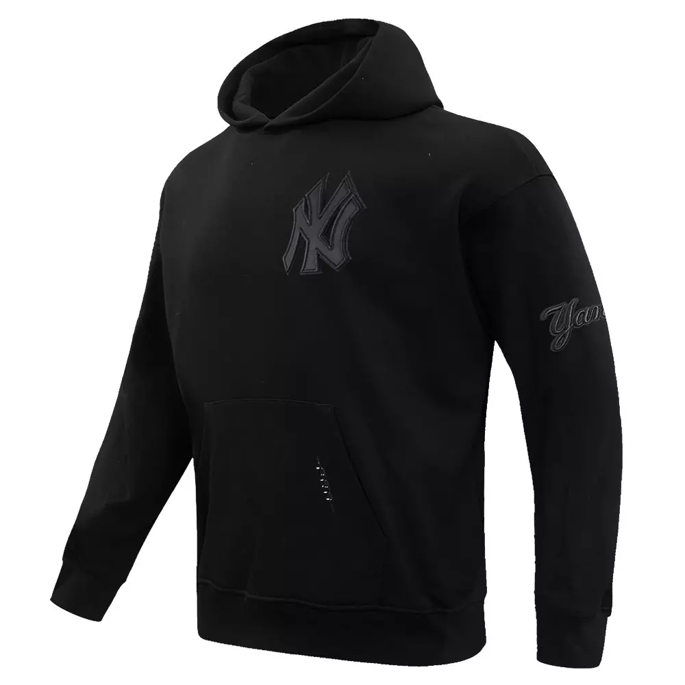 Pro Standard Men's MLB New York Yankees Neutral Drop Shoulder Pullover Hoodie - BLACK