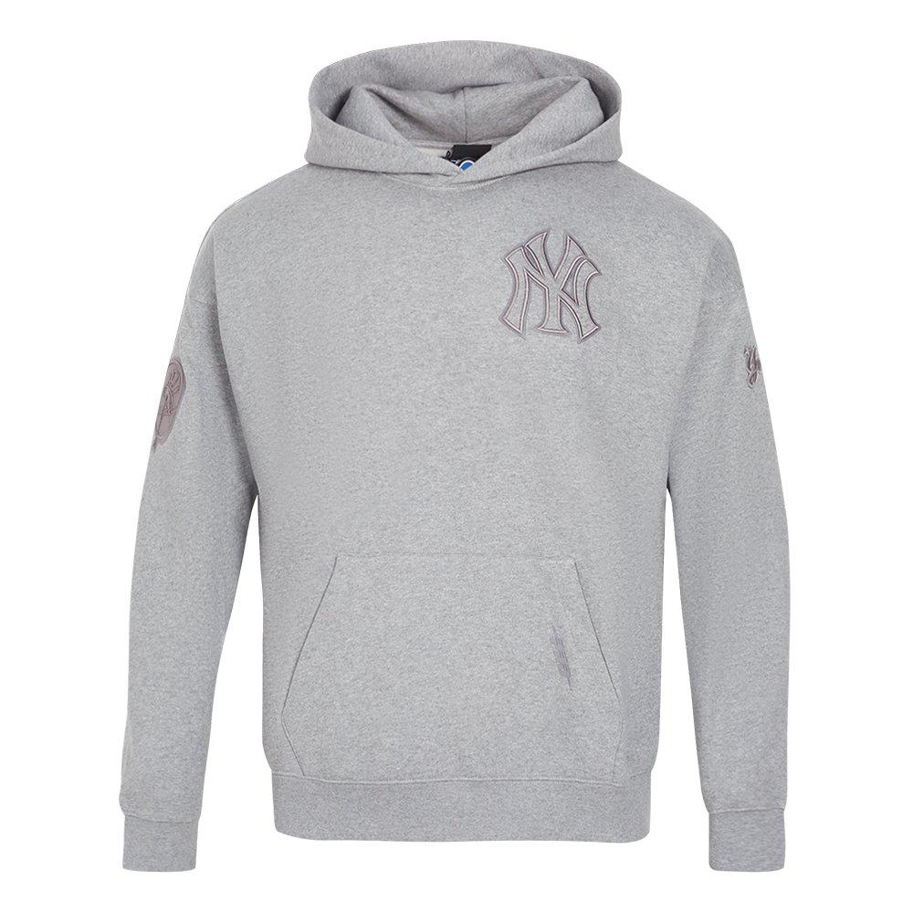 Pro Standard Men's MLB New York Yankees Neutral Drop Shoulder Pullover Hoodie - DK GREY Thumbnail View 1