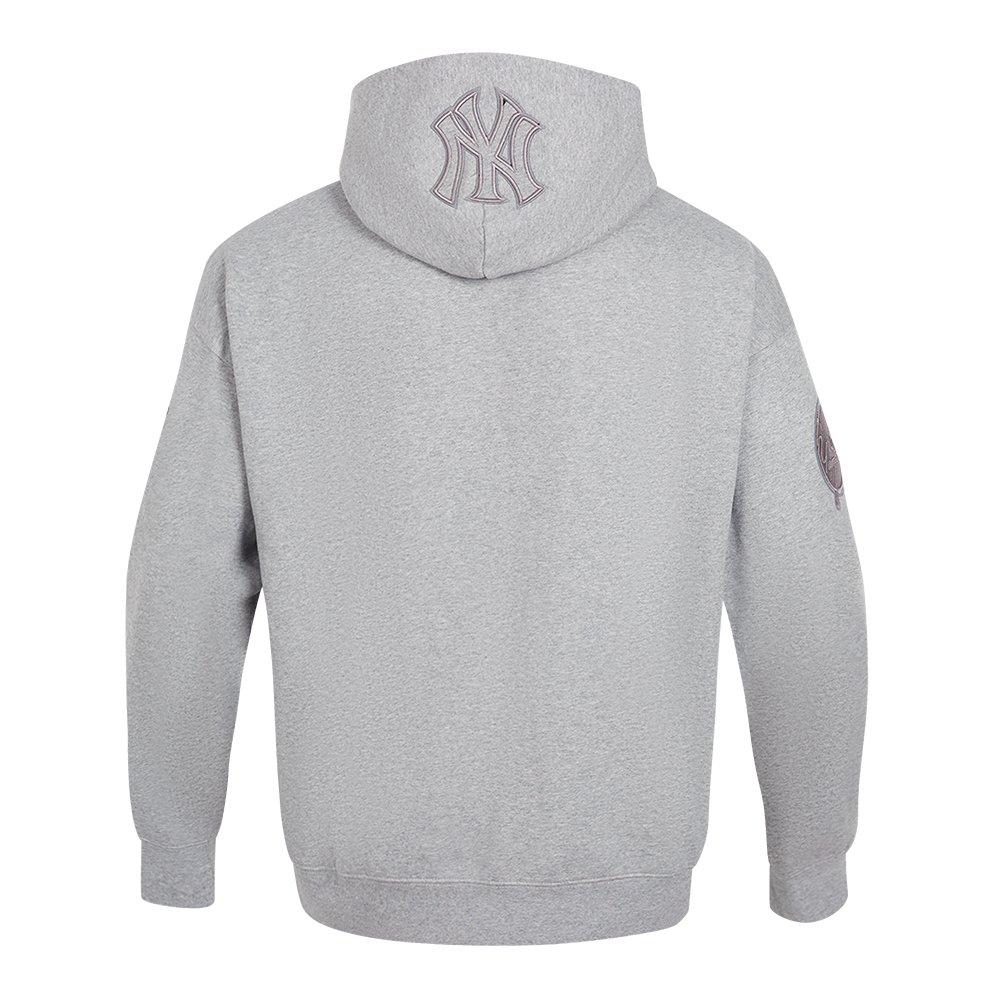 Pro Standard Men's MLB New York Yankees Neutral Drop Shoulder Pullover Hoodie - DK GREY Thumbnail View 2