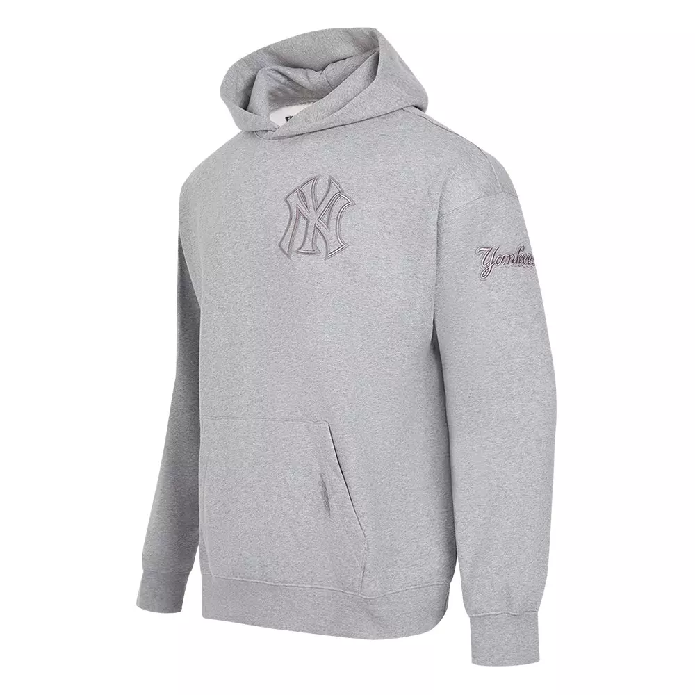Pro Standard Men's MLB New York Yankees Neutral Drop Shoulder Pullover Hoodie - DK GREY
