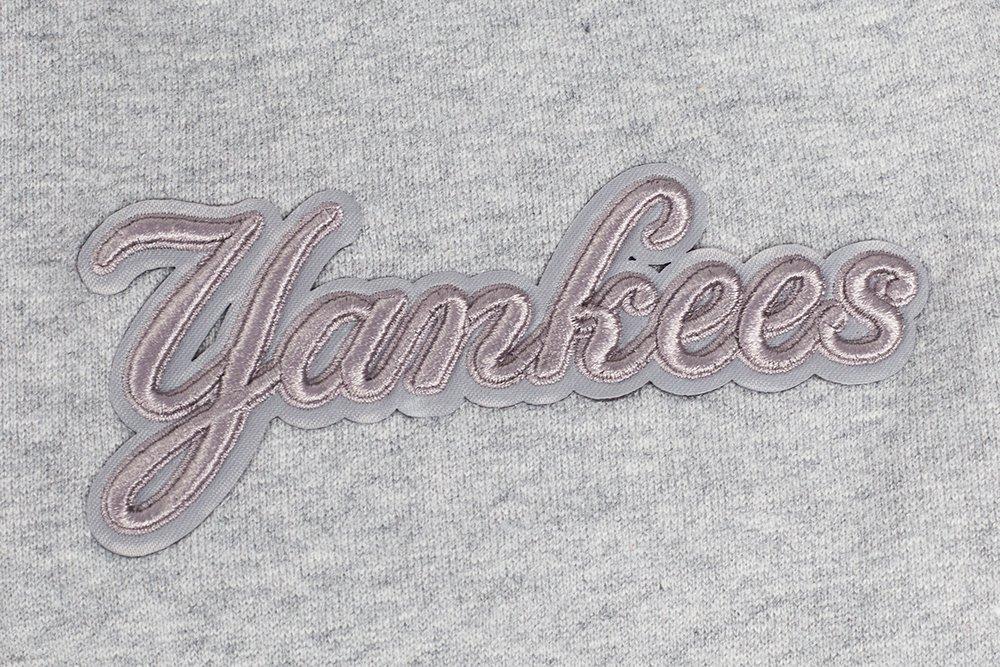 Pro Standard Men's MLB New York Yankees Neutral Drop Shoulder Pullover Hoodie - DK GREY Thumbnail View 7