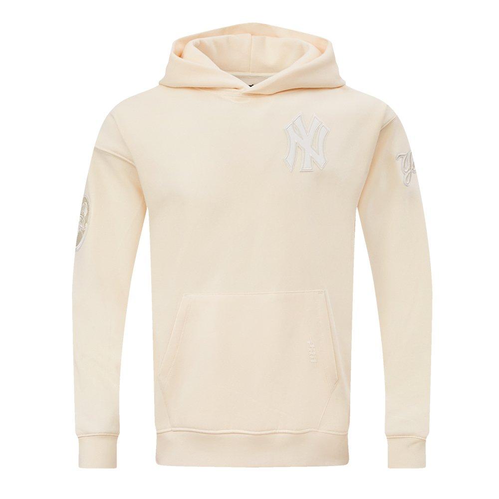 Pro Standard Men's MLB New York Yankees Neutral Drop Shoulder Pullover Hoodie - CREAM Thumbnail View 1