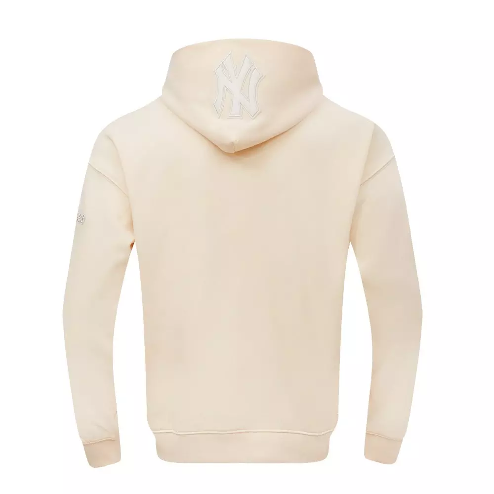 Pro Standard Men's MLB New York Yankees Neutral Drop Shoulder Pullover Hoodie - CREAM
