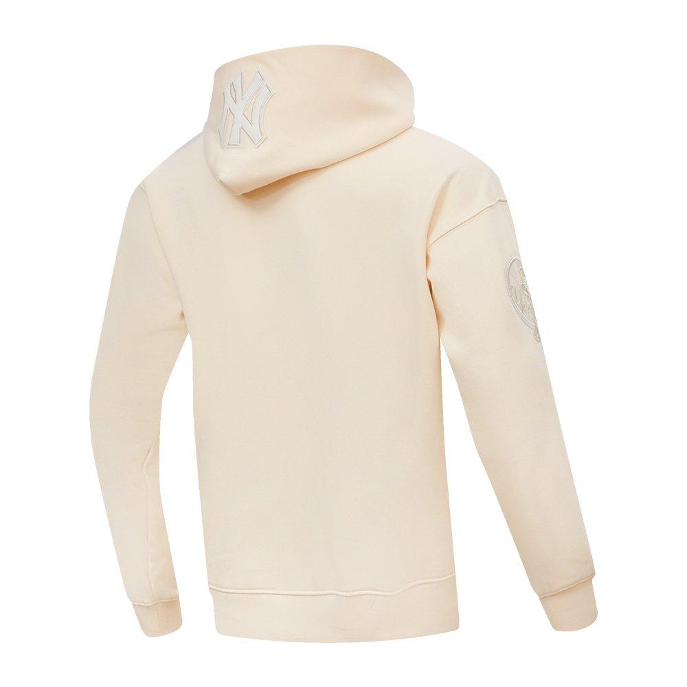 Pro Standard Men's MLB New York Yankees Neutral Drop Shoulder Pullover Hoodie - CREAM Thumbnail View 4