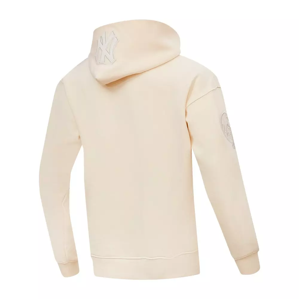 Pro Standard Men's MLB New York Yankees Neutral Drop Shoulder Pullover Hoodie - CREAM