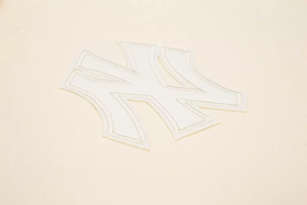 Pro Standard Men's MLB New York Yankees Neutral Drop Shoulder Pullover Hoodie - CREAM