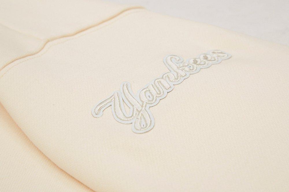 Pro Standard Men's MLB New York Yankees Neutral Drop Shoulder Pullover Hoodie - CREAM Thumbnail View 8