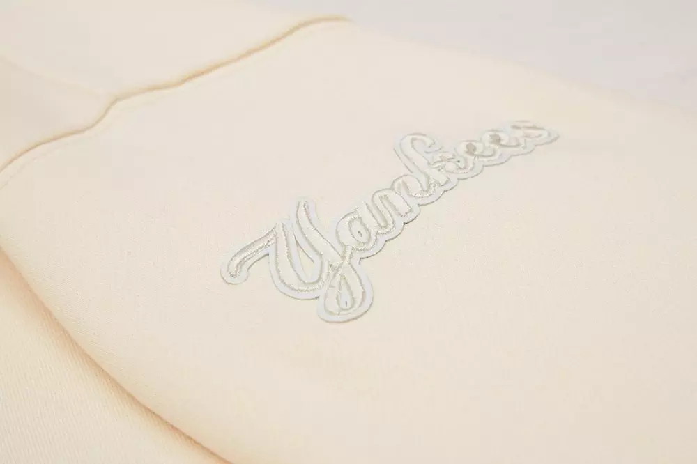 Pro Standard Men's MLB New York Yankees Neutral Drop Shoulder Pullover Hoodie - CREAM