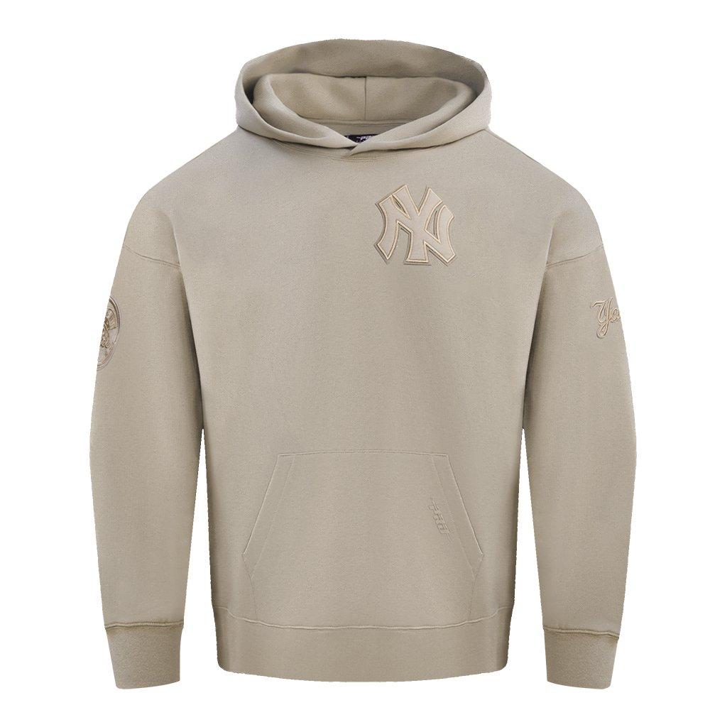 Pro Standard Men's MLB New York Yankees Neutral Drop Shoulder Pullover Hoodie - BROWN