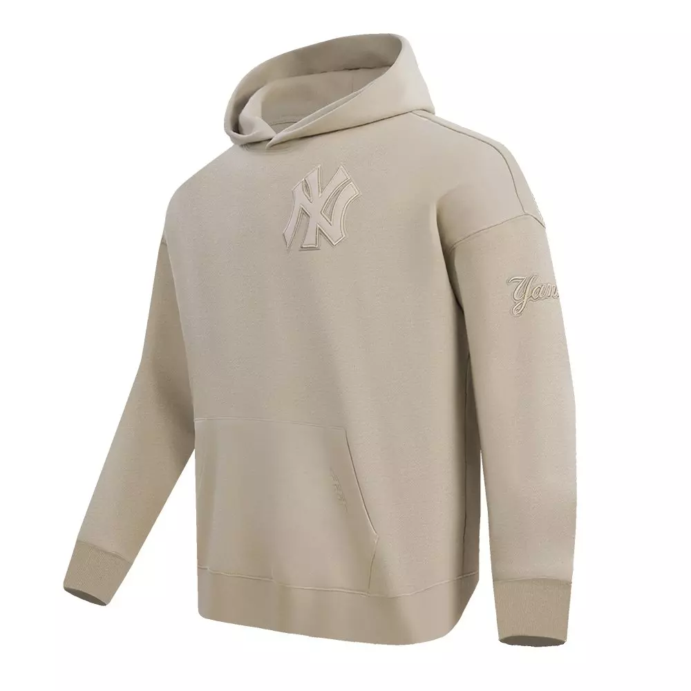 Pro Standard Men's MLB New York Yankees Neutral Drop Shoulder Pullover Hoodie - BROWN