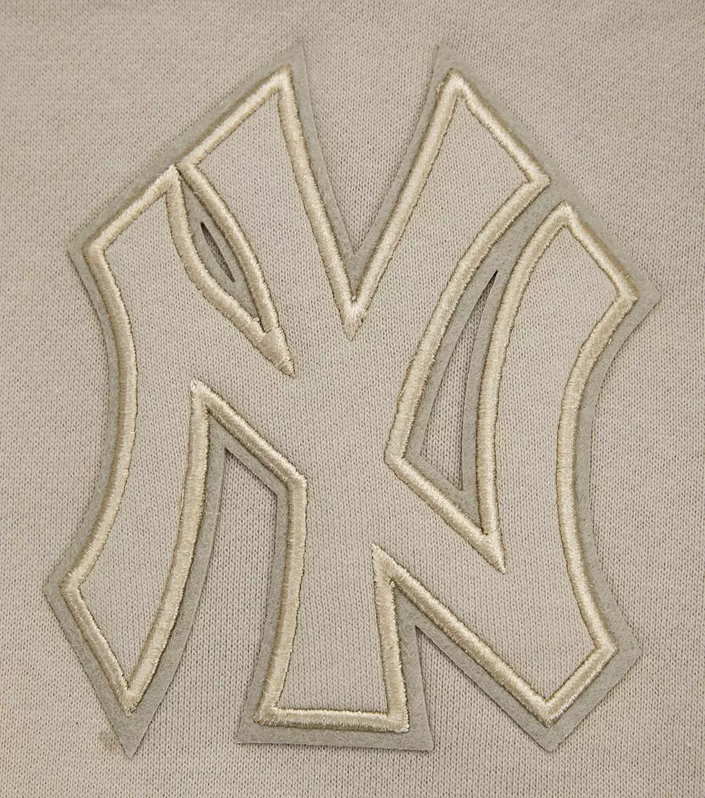 Pro Standard Men's MLB New York Yankees Neutral Drop Shoulder Pullover Hoodie - BROWN
