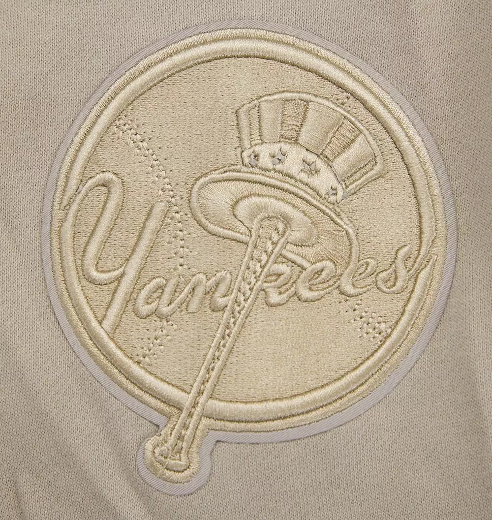 Pro Standard Men's MLB New York Yankees Neutral Drop Shoulder Pullover Hoodie - BROWN