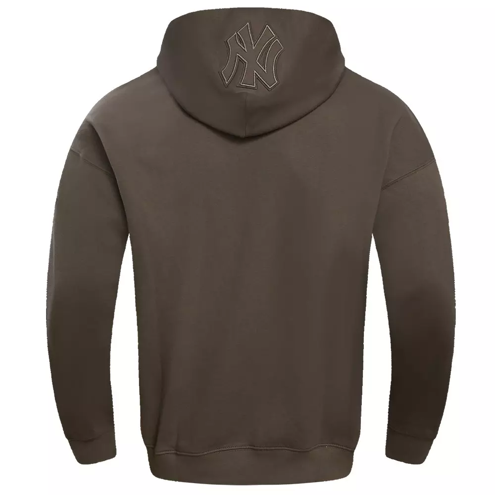 Pro Standard Men's MLB New York Yankees Neutral Drop Shoulder Pullover Hoodie - DK BROWN