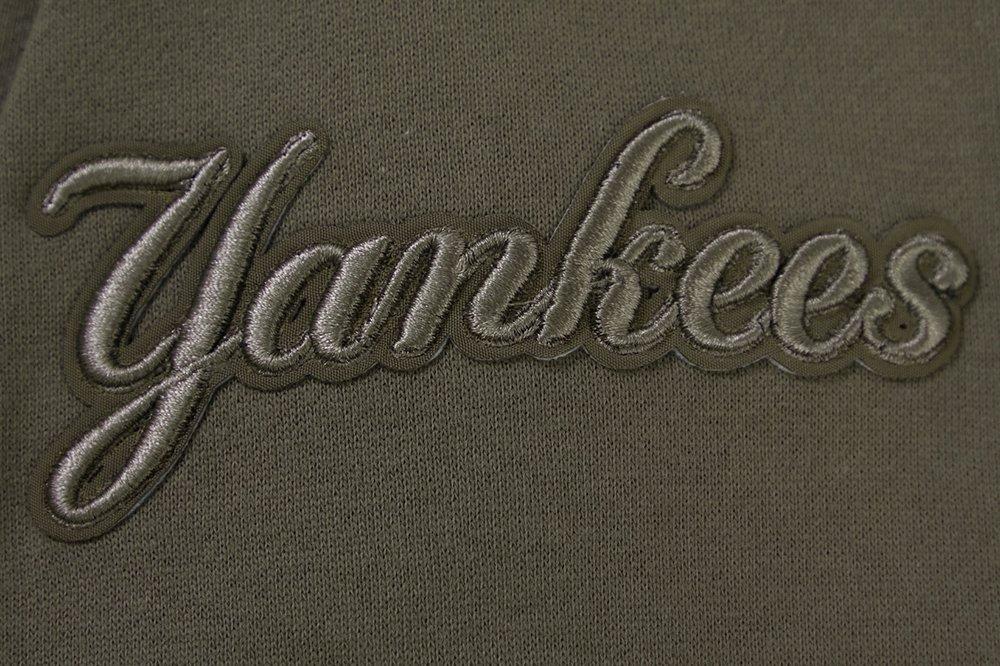 Pro Standard Men's MLB New York Yankees Neutral Drop Shoulder Pullover Hoodie - DK BROWN Thumbnail View 7