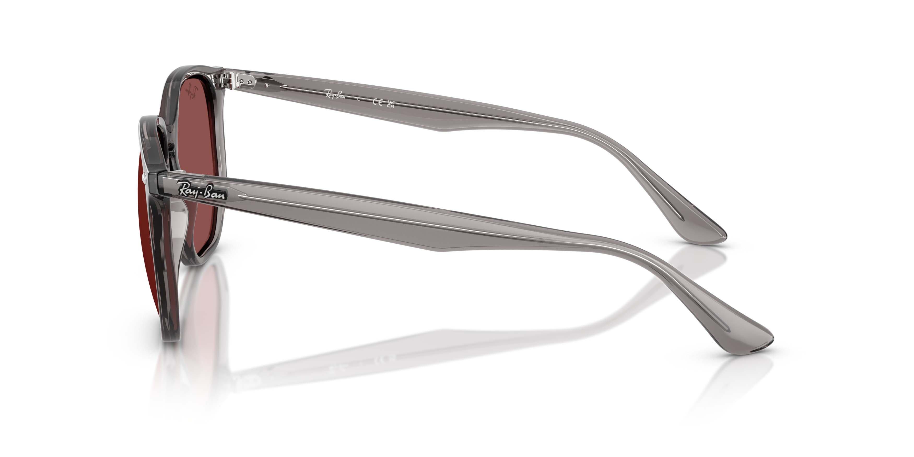 Ray-Ban RB4306 Dark Violet Sunglasses &ndash; Matte Opal Grey - GREY/PURPLE Thumbnail View 6