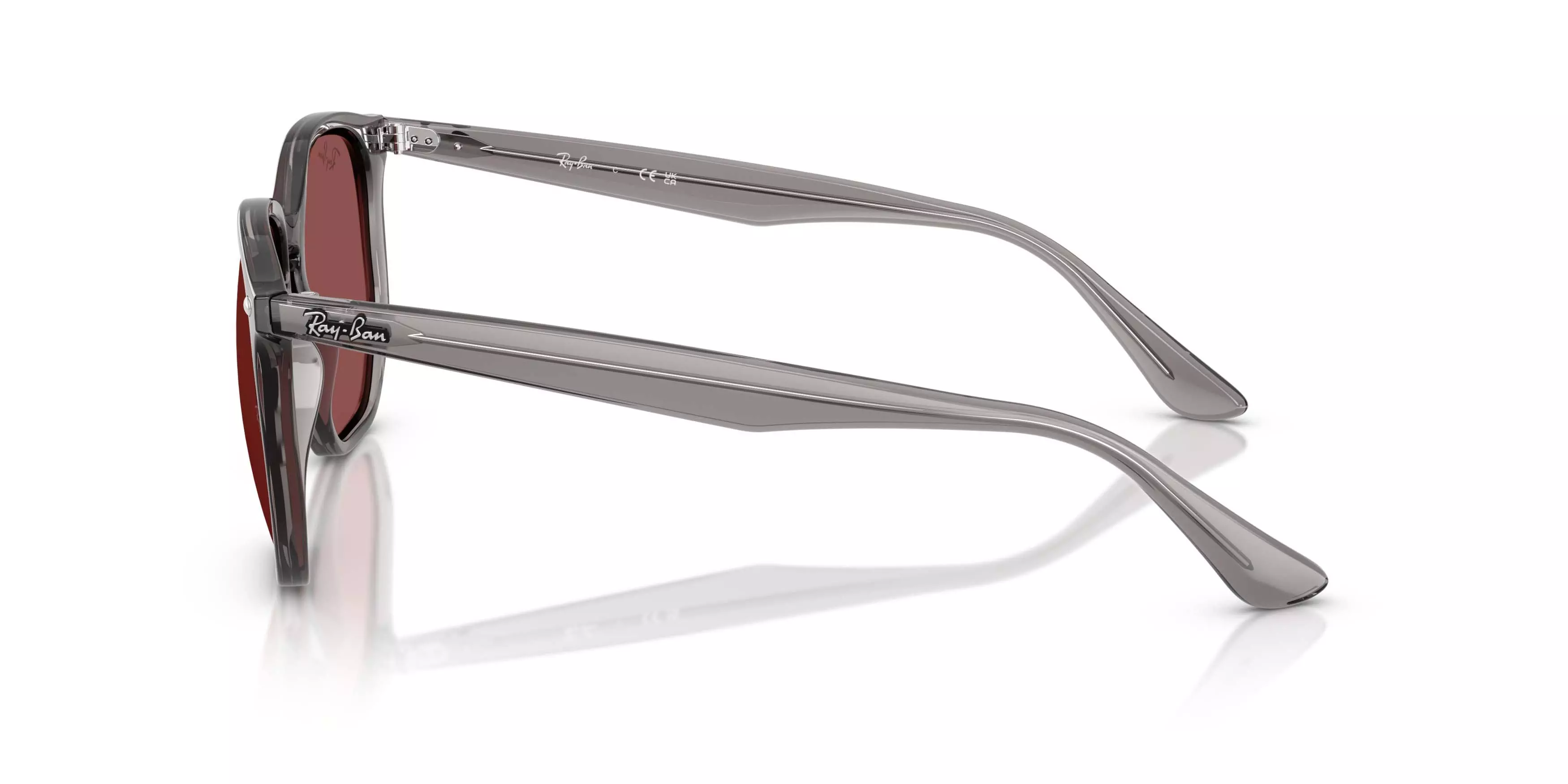 Ray-Ban RB4306 Dark Violet Sunglasses &ndash; Matte Opal Grey - GREY/PURPLE