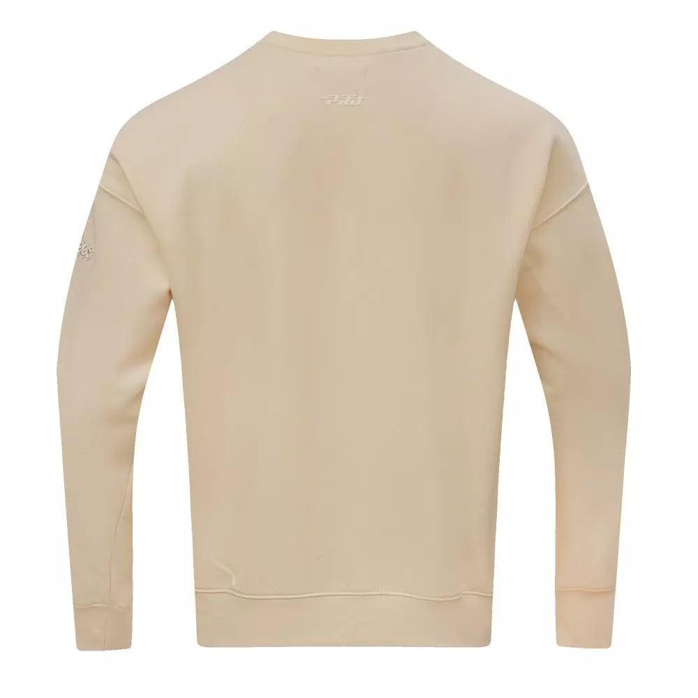 Pro Standard Men's MLB New York Yankees Neutral Drop Shoulder Fleece Crewneck - CREAM