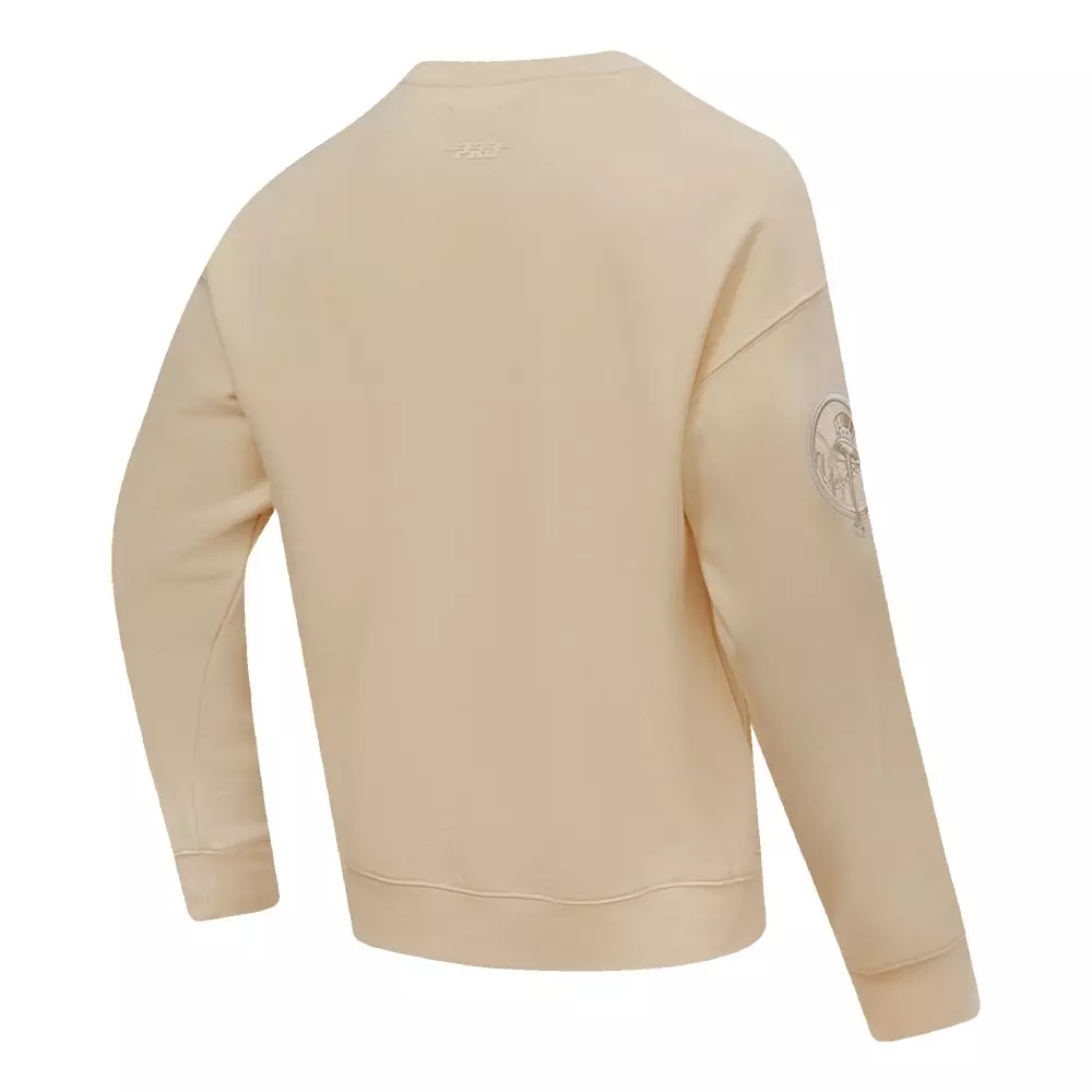 Pro Standard Men's MLB New York Yankees Neutral Drop Shoulder Fleece Crewneck - CREAM