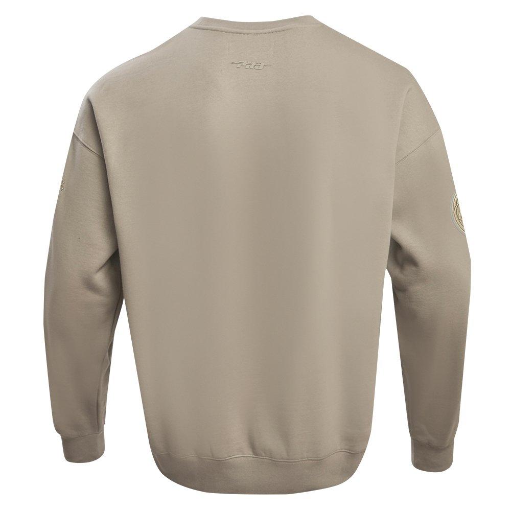 Pro Standard Men's MLB New York Yankees Neutral Drop Shoulder Fleece Crewneck - BROWN Thumbnail View 2