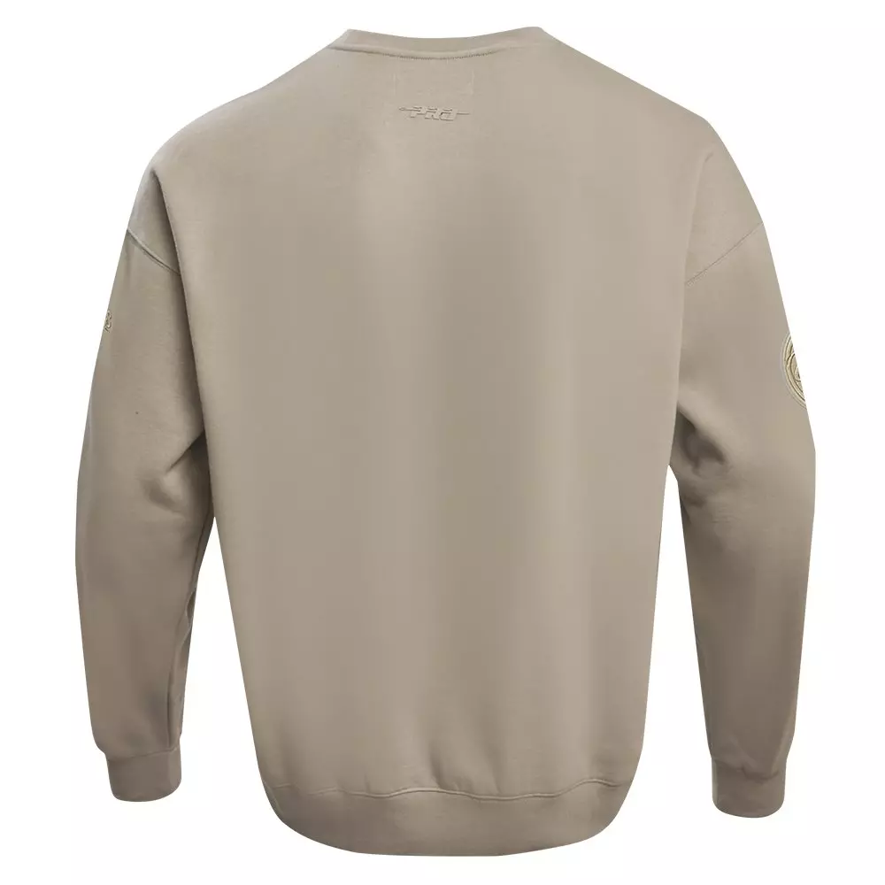 Pro Standard Men's MLB New York Yankees Neutral Drop Shoulder Fleece Crewneck - BROWN