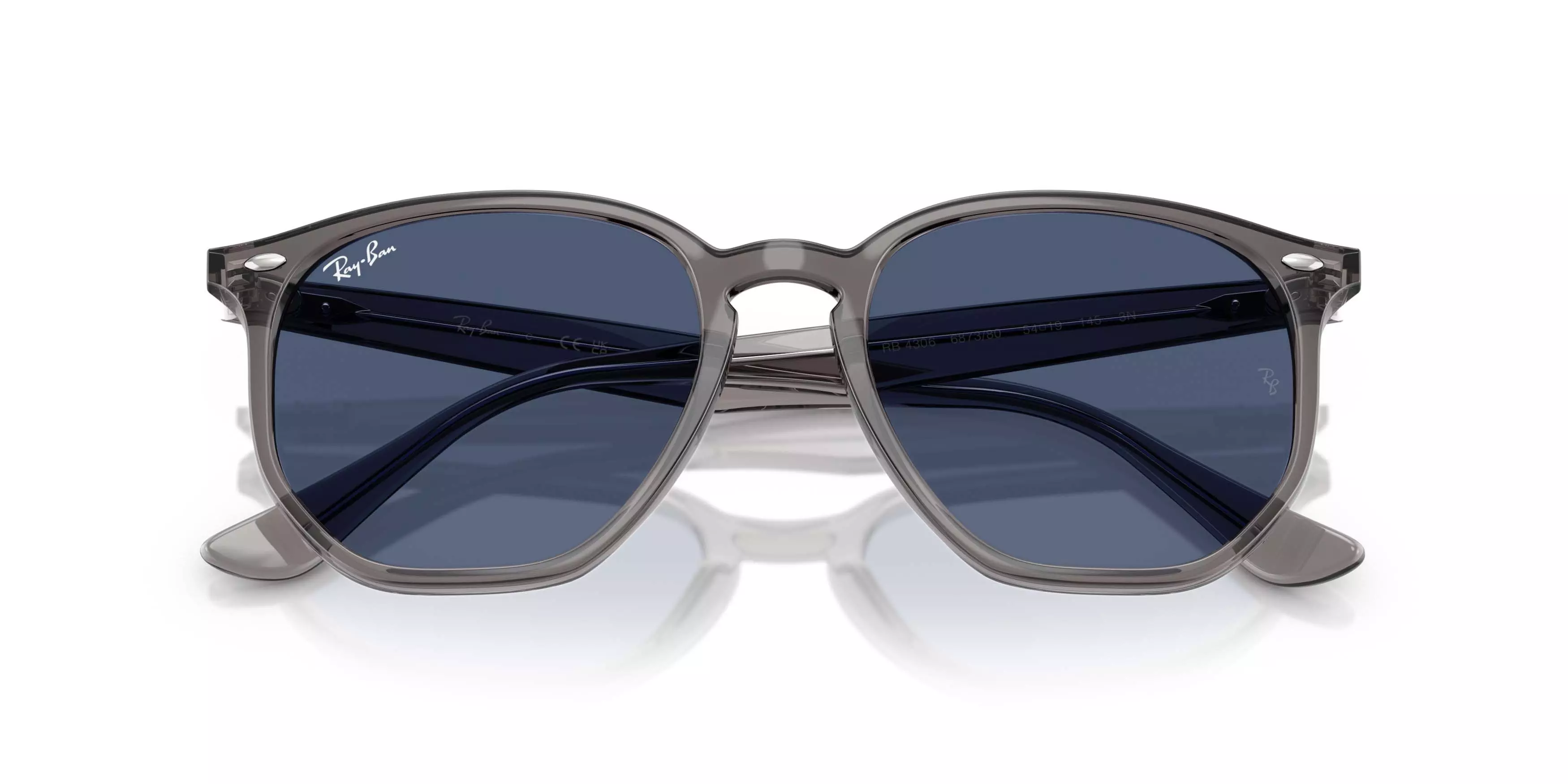 Ray-Ban RB4306 Dark Blue Sunglasses &ndash; Matte Opal Grey - GREY/BLUE