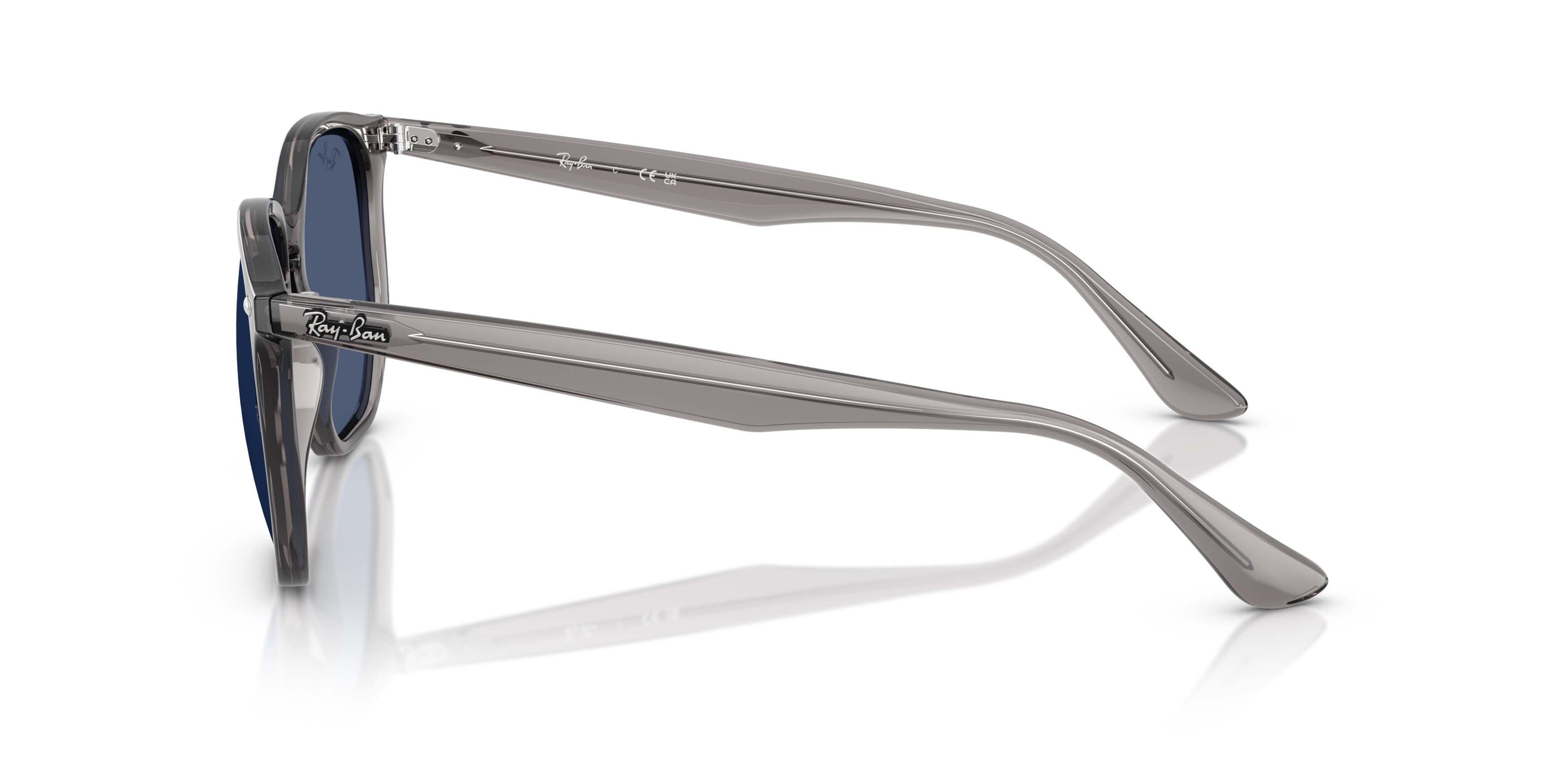 Ray-Ban RB4306 Dark Blue Sunglasses &ndash; Matte Opal Grey - GREY/BLUE Thumbnail View 6