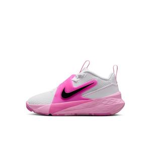 Nike Team Hustle D 12 "White/Pink Rise/Playful Pink/Black" Preschool Girls' Basketball Shoe - WHITE/PINK/PINK/BLACK
