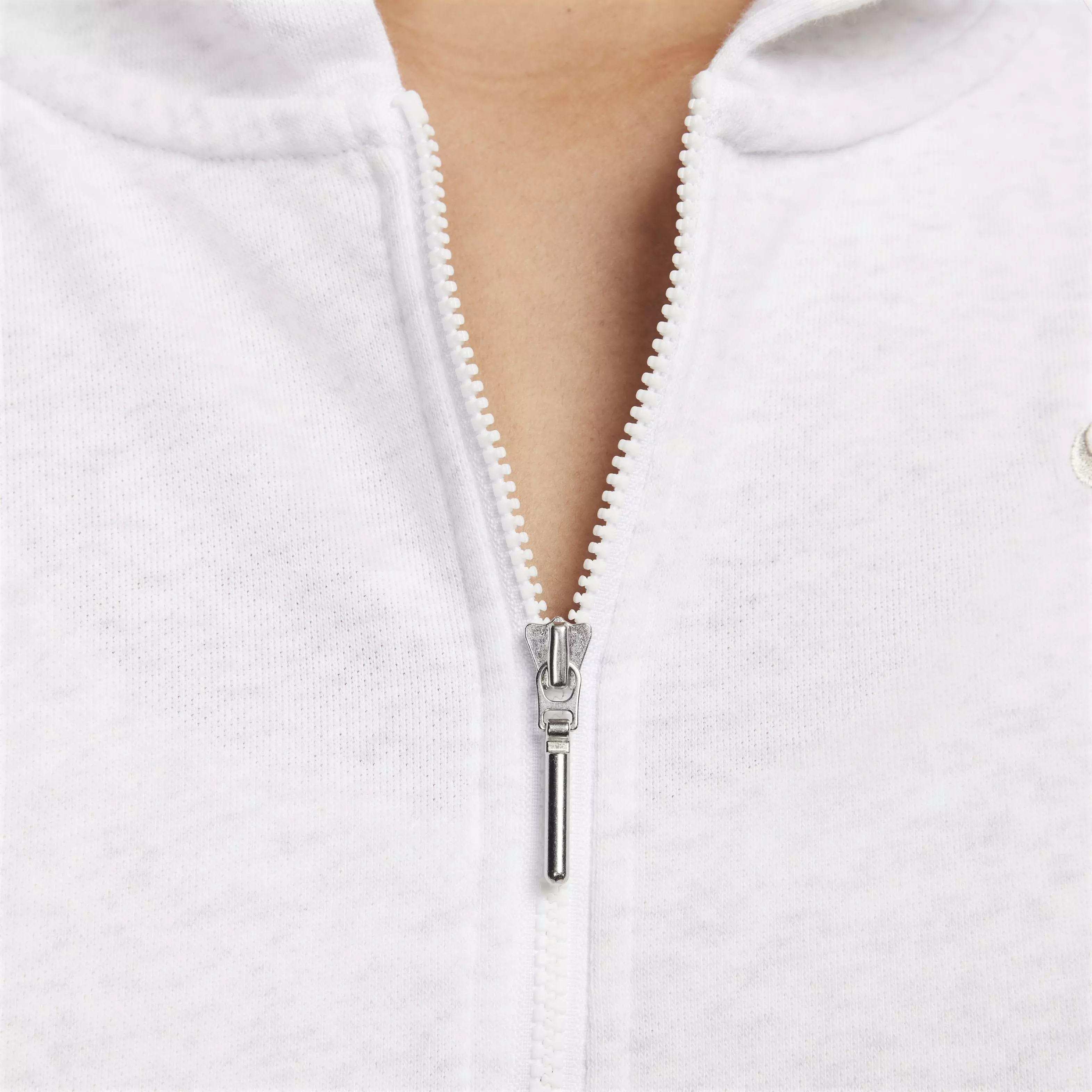 Nike Women's Sportswear Chill Loose Full-Zip French Terry Hoodie - WHITE