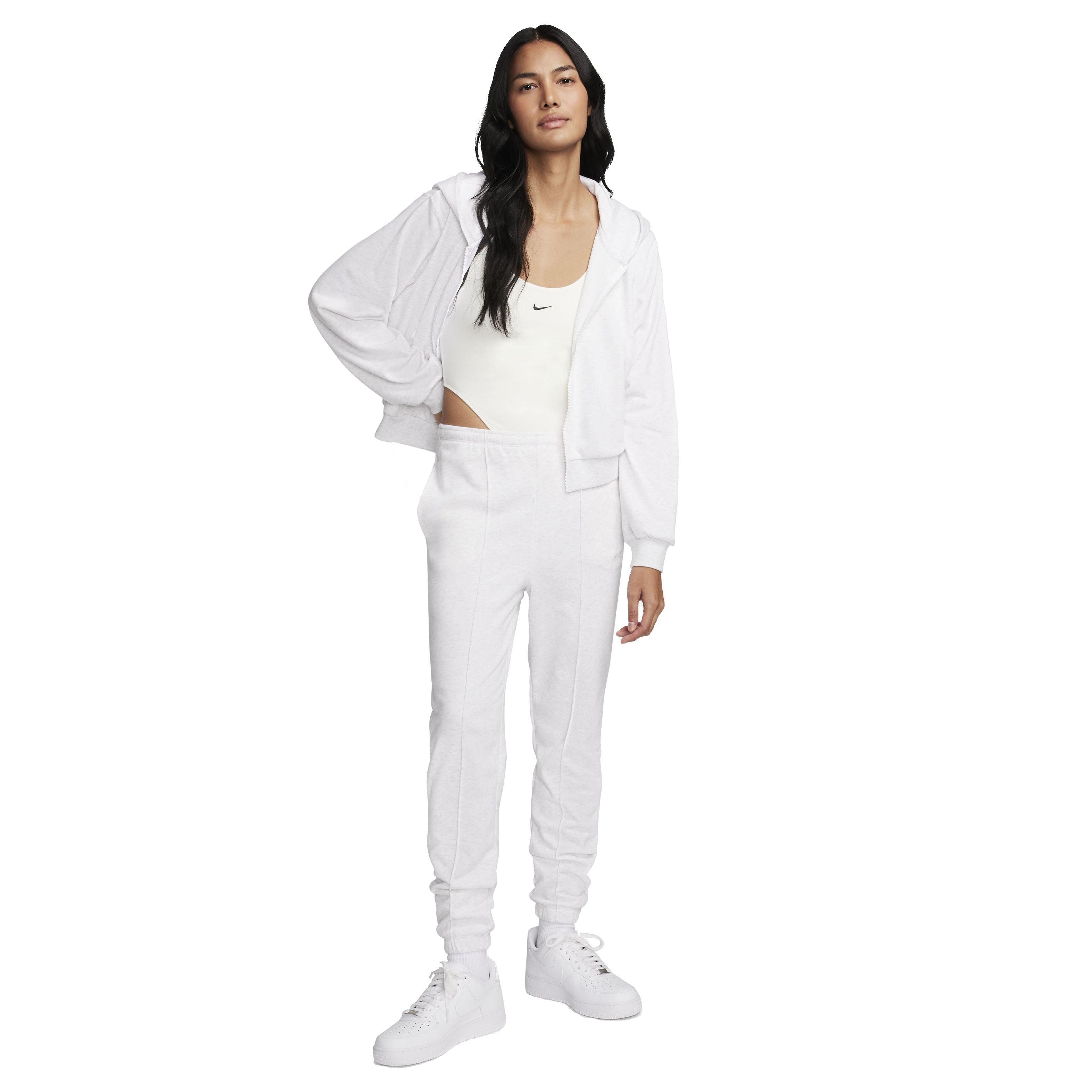 Nike Women's Sportswear Chill Loose Full-Zip French Terry Hoodie - WHITE Thumbnail View 8