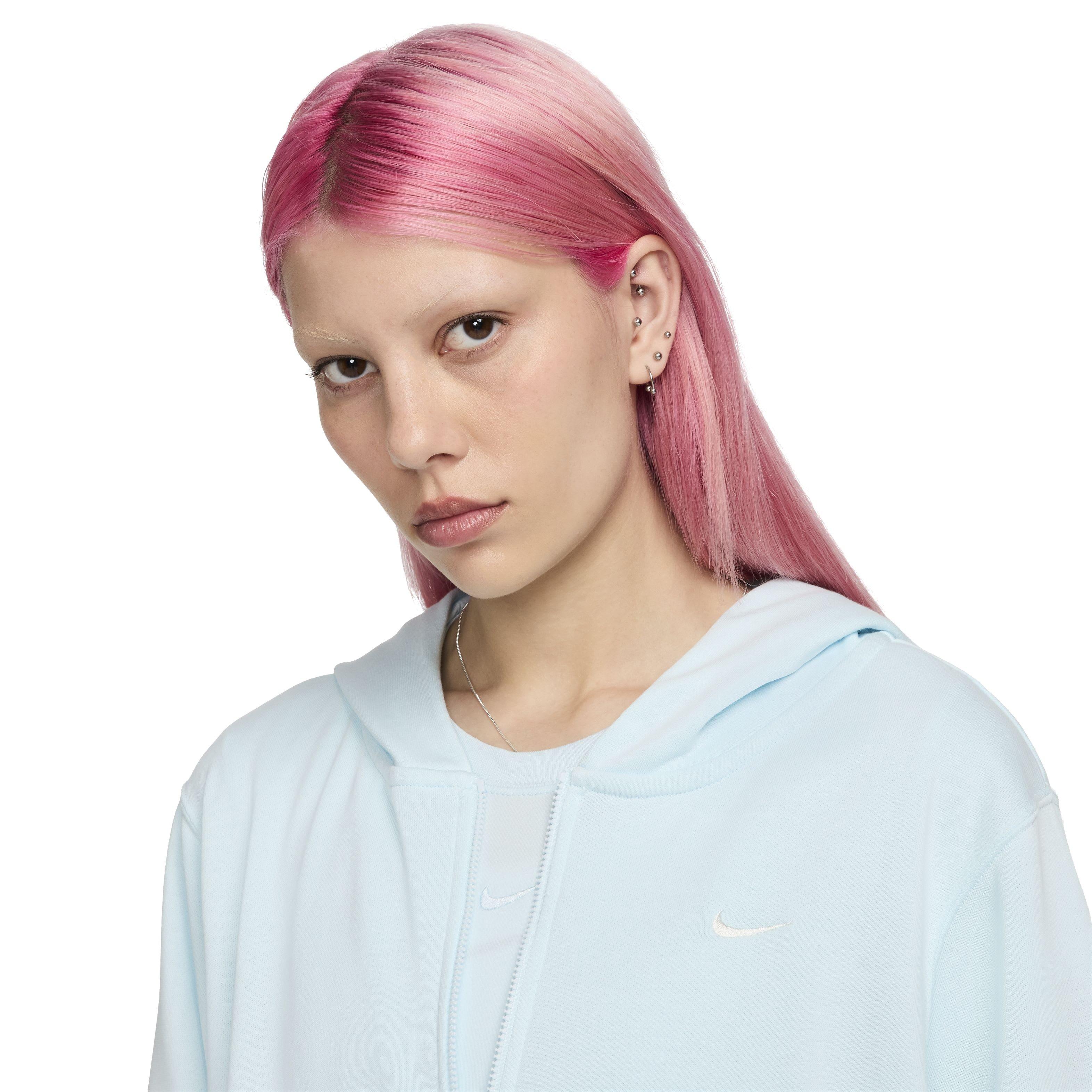 Nike Women's Sportswear Chill Loose Full-Zip French Terry Hoodie - BLUE