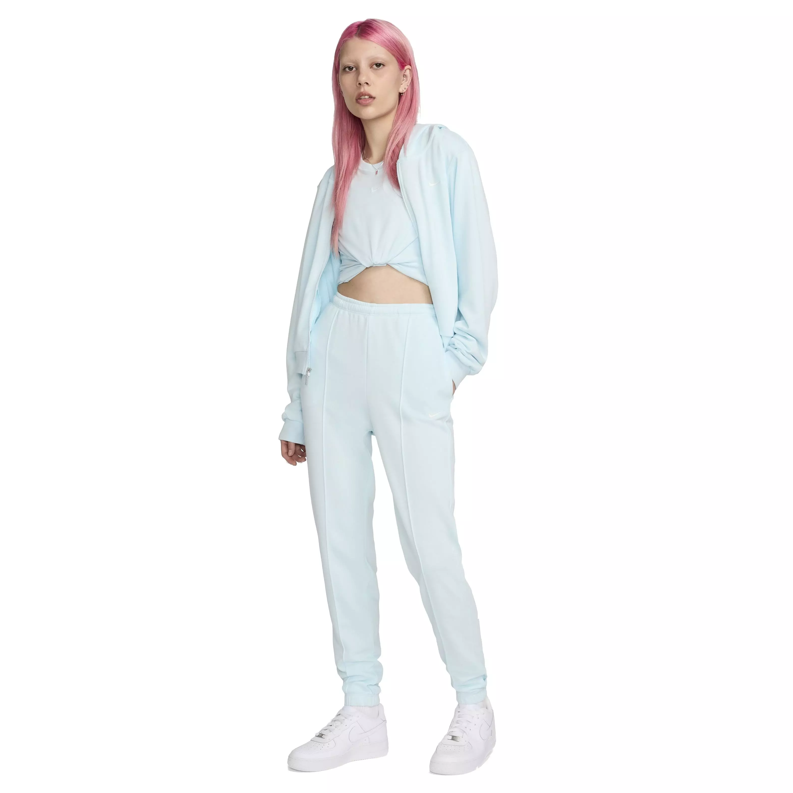Nike Women's Sportswear Chill Loose Full-Zip French Terry Hoodie - BLUE