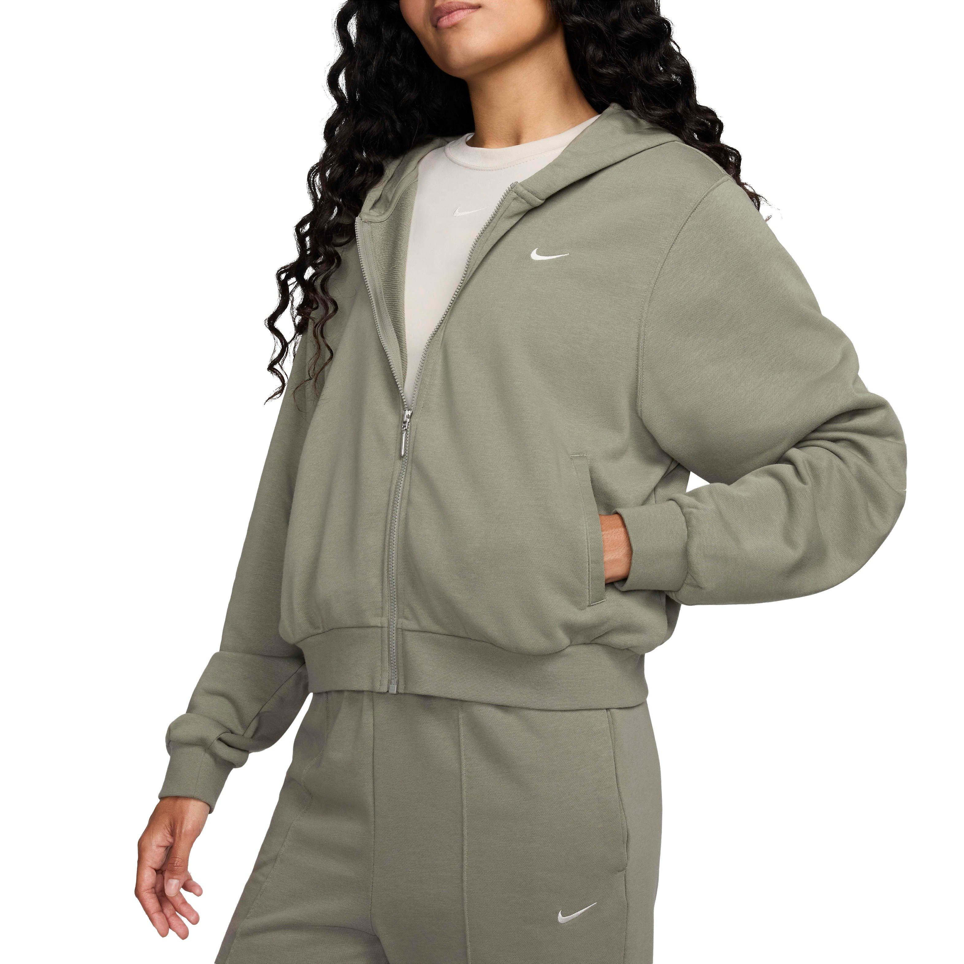 Nike Women's Sportswear Chill Loose Full-Zip French Terry Hoodie - GREEN Thumbnail View 4