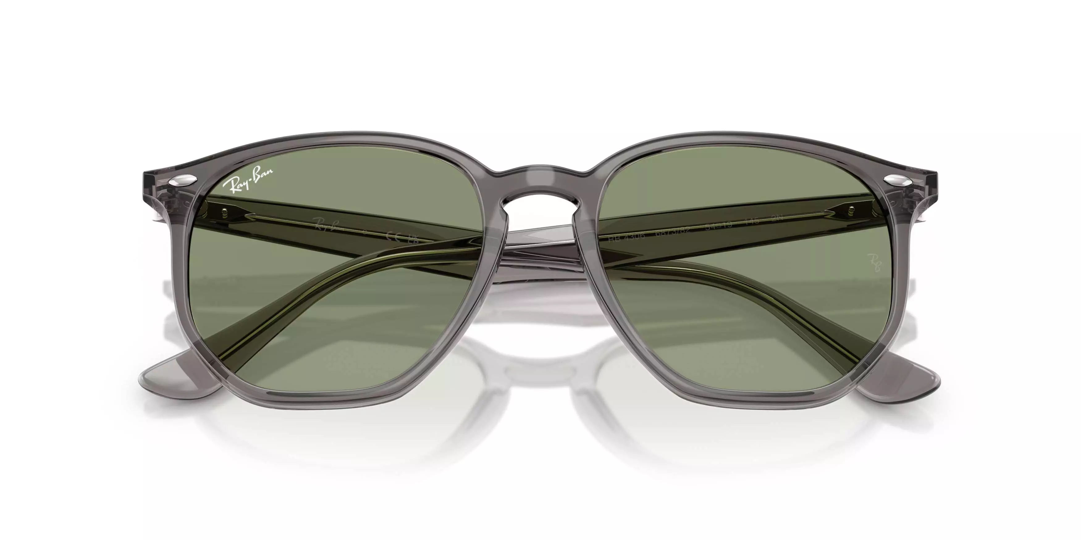 Ray-Ban RB4306 Green Sunglasses &ndash; Matte Opal Grey - GREY/GREEN