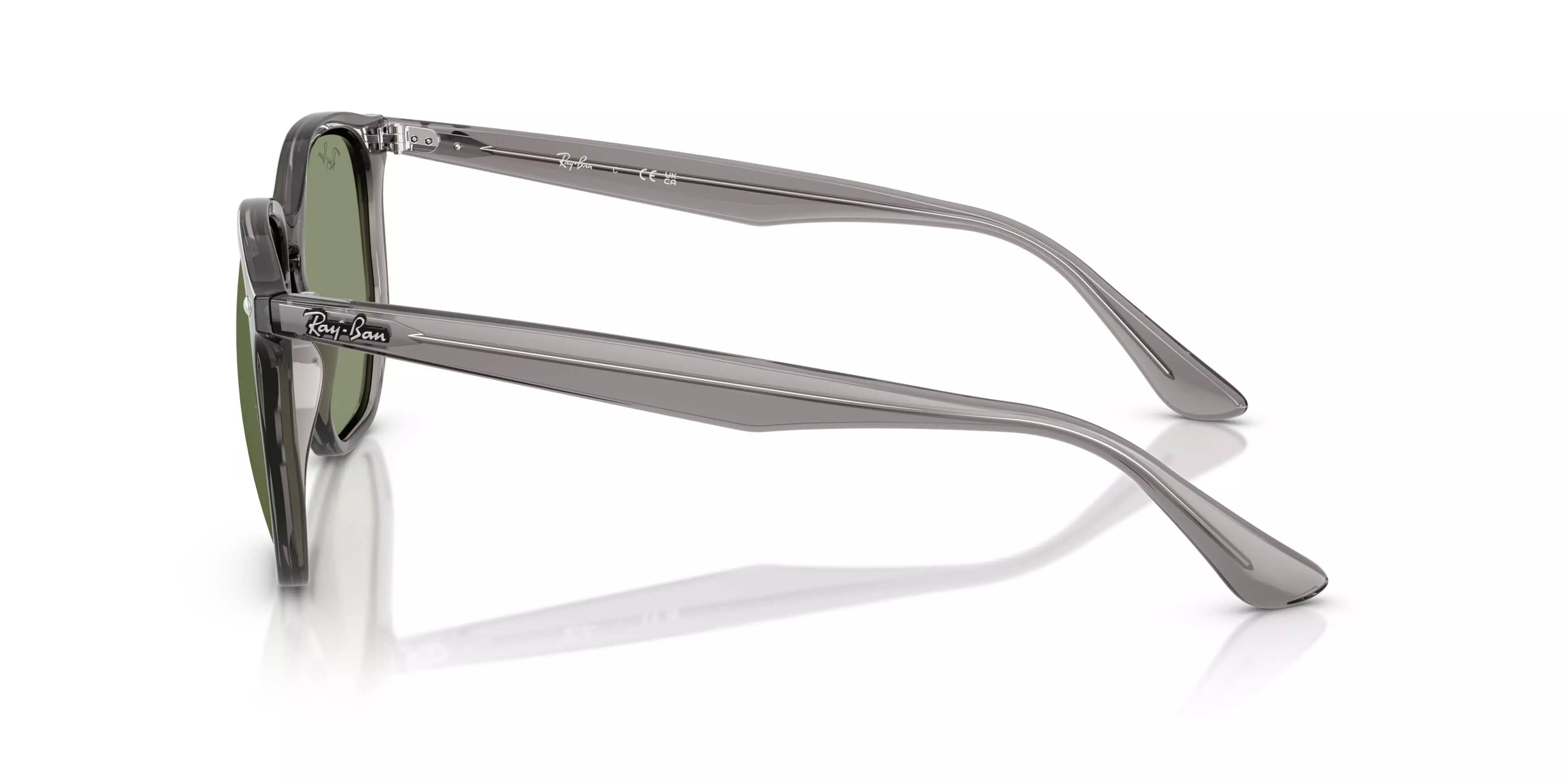 Ray-Ban RB4306 Green Sunglasses &ndash; Matte Opal Grey - GREY/GREEN