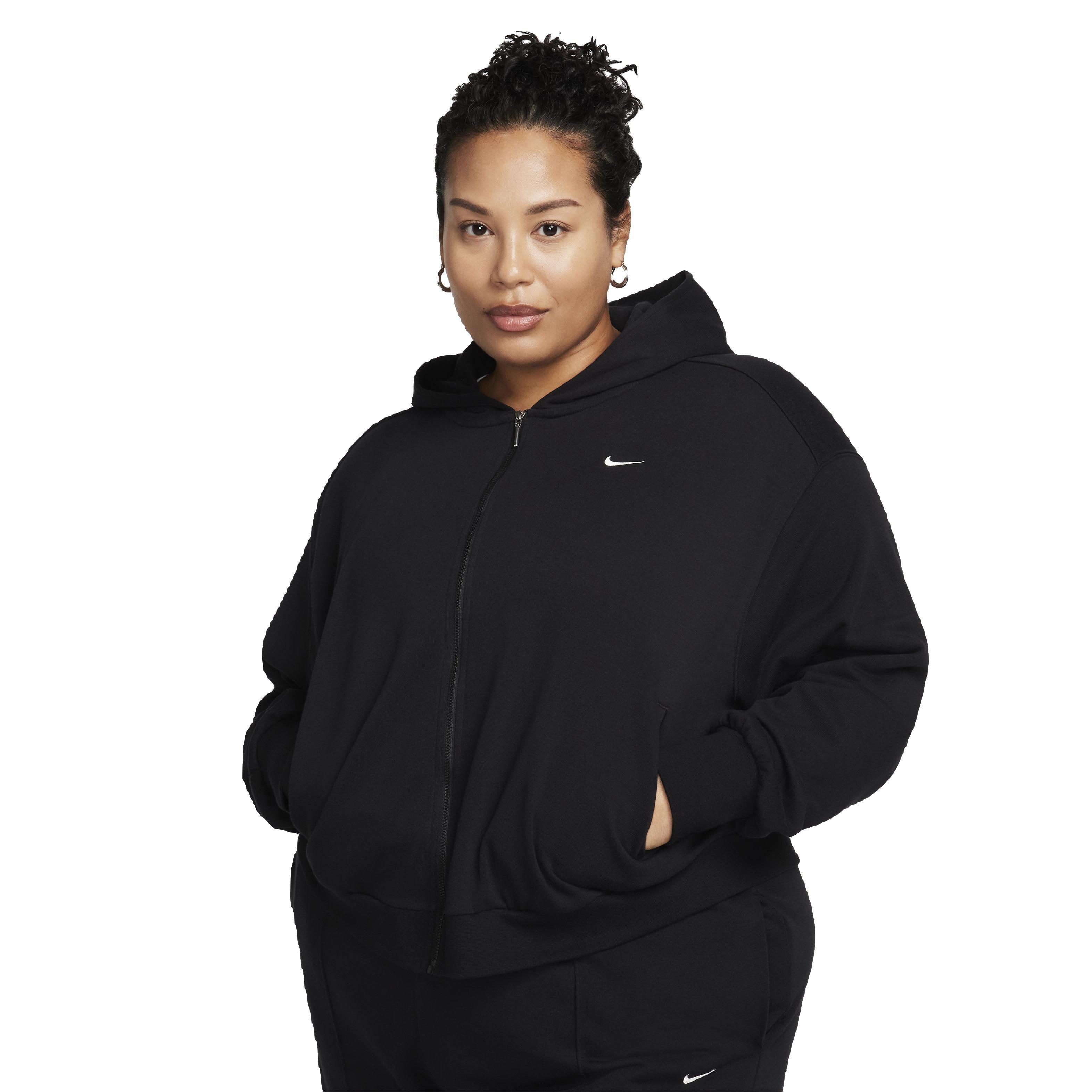 Nike Women's Sportswear Chill Full-Zip French Terry Jacket - BLACK Thumbnail View 1