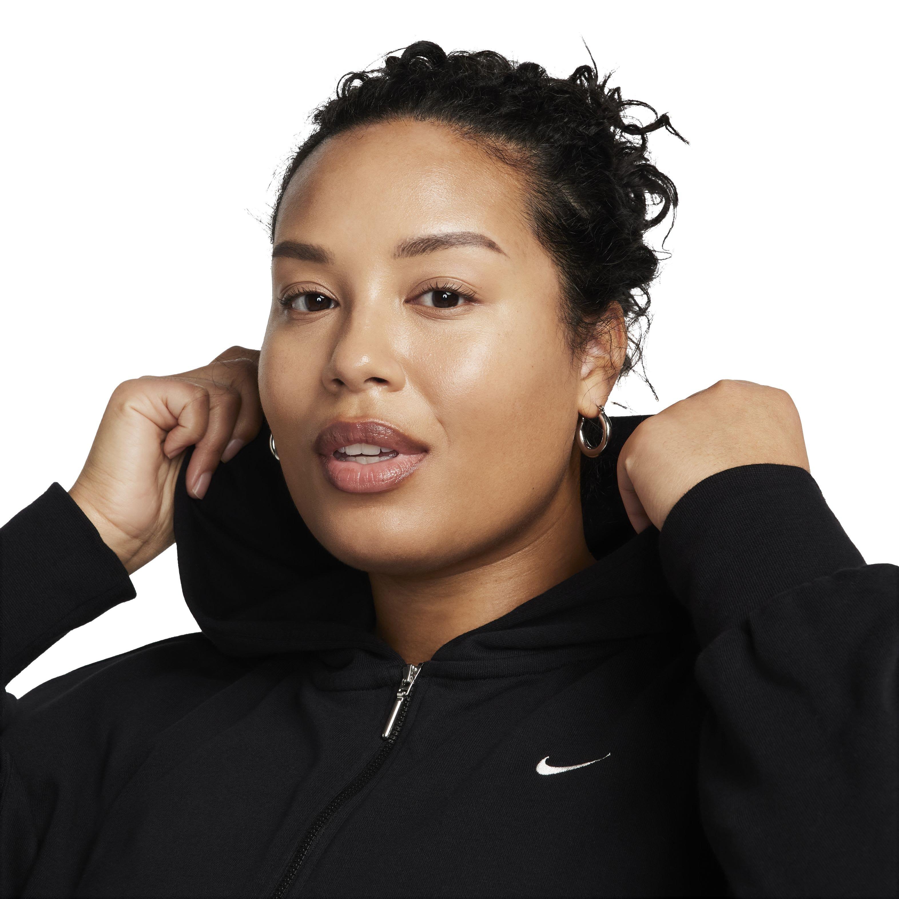 Nike Women's Sportswear Chill Full-Zip French Terry Jacket - BLACK Thumbnail View 3