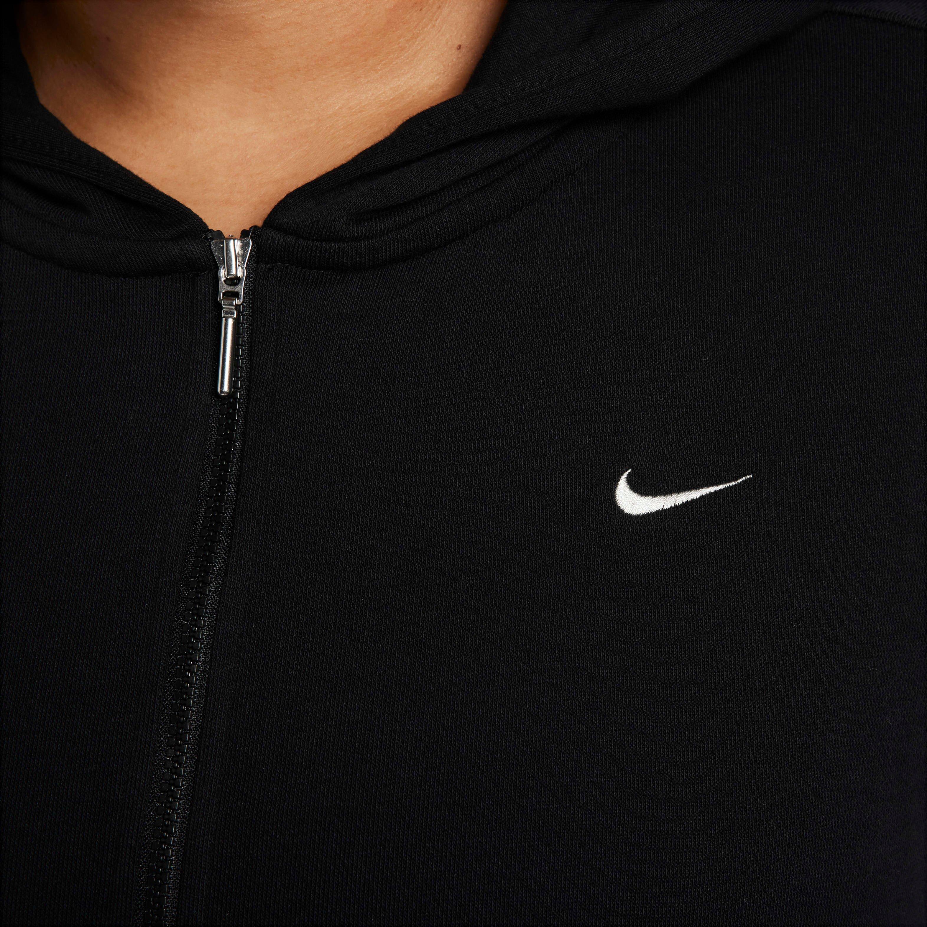 Nike Women's Sportswear Chill Full-Zip French Terry Jacket - BLACK Thumbnail View 4