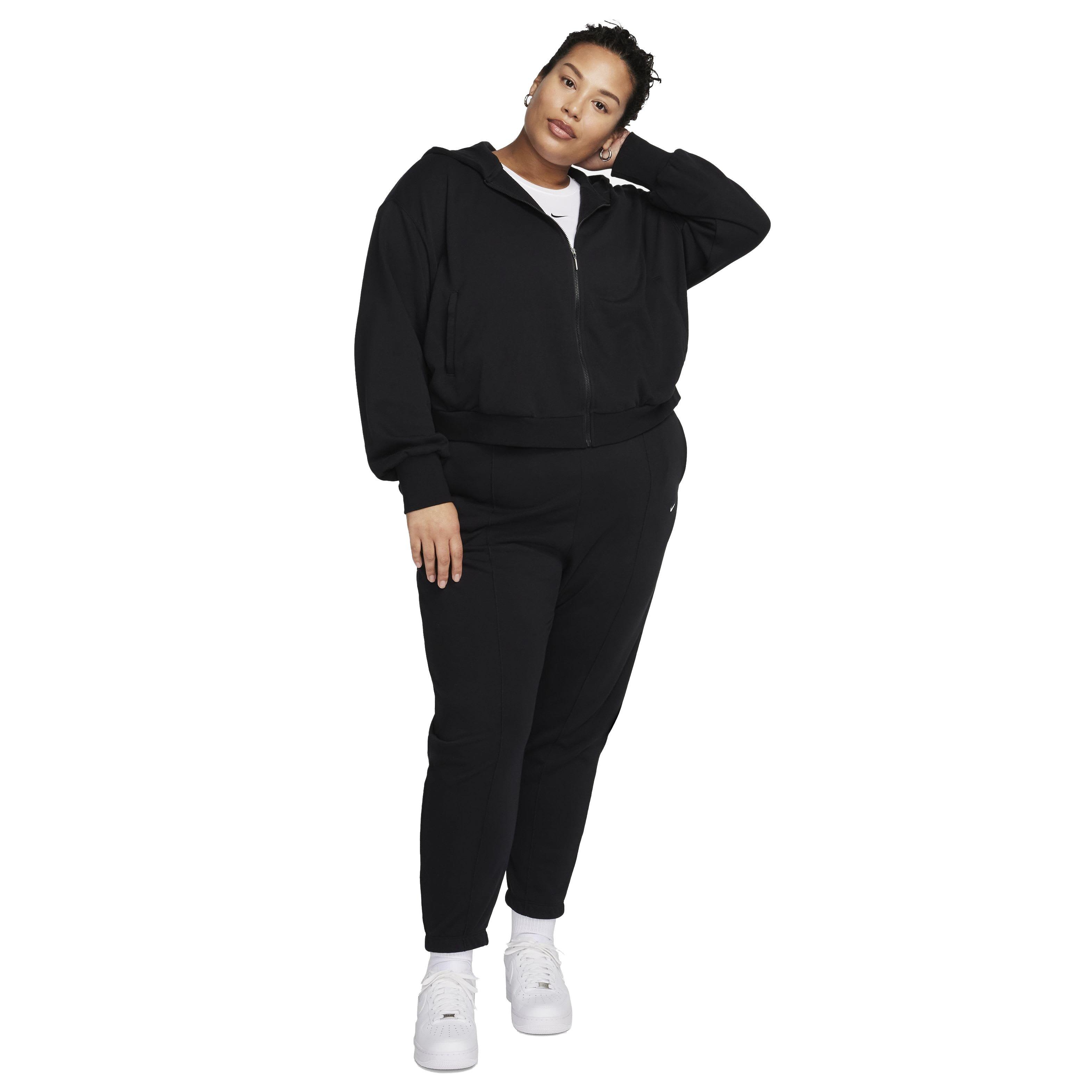 Nike Women's Sportswear Chill Full-Zip French Terry Jacket - BLACK Thumbnail View 7