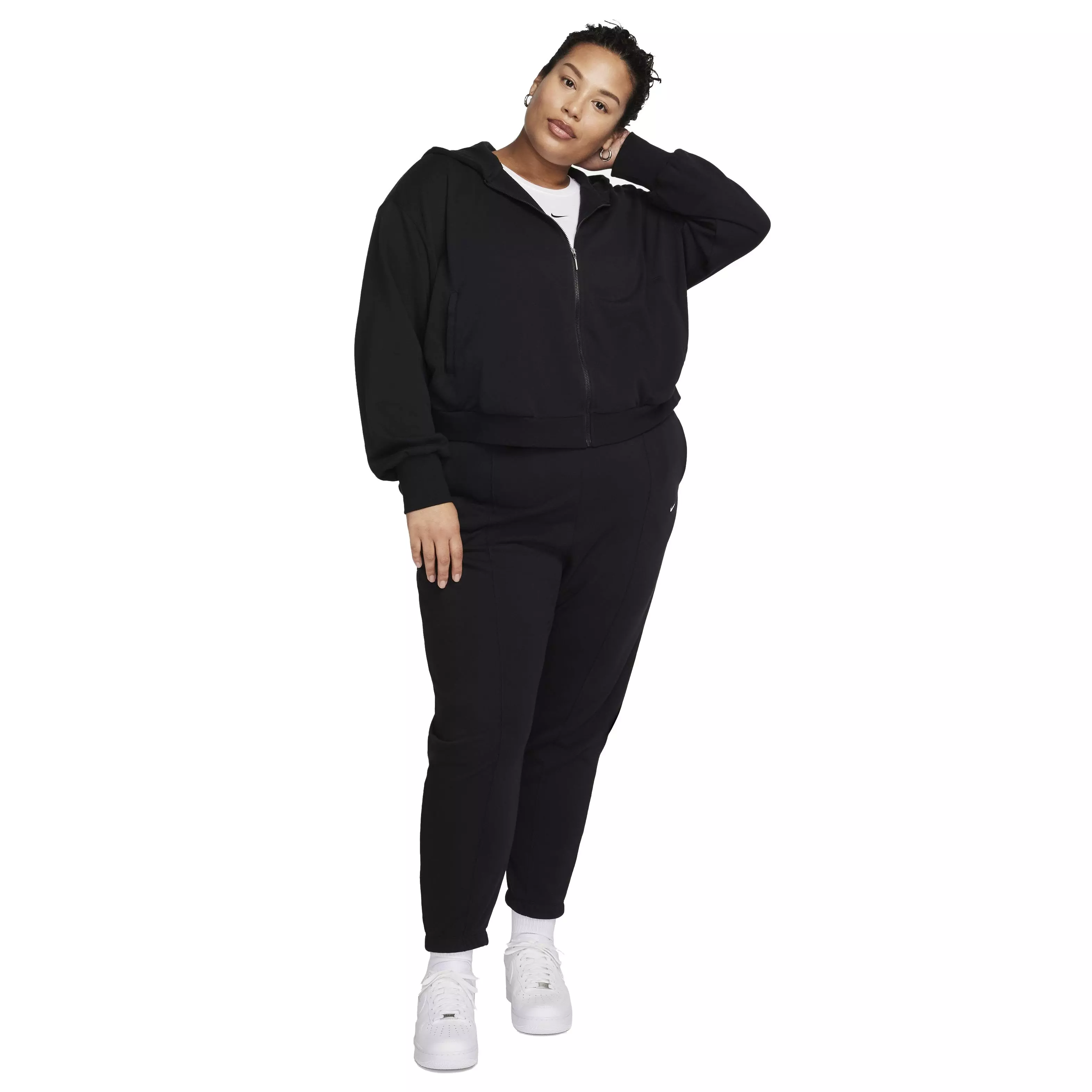 Nike Women's Sportswear Chill Full-Zip French Terry Jacket - BLACK