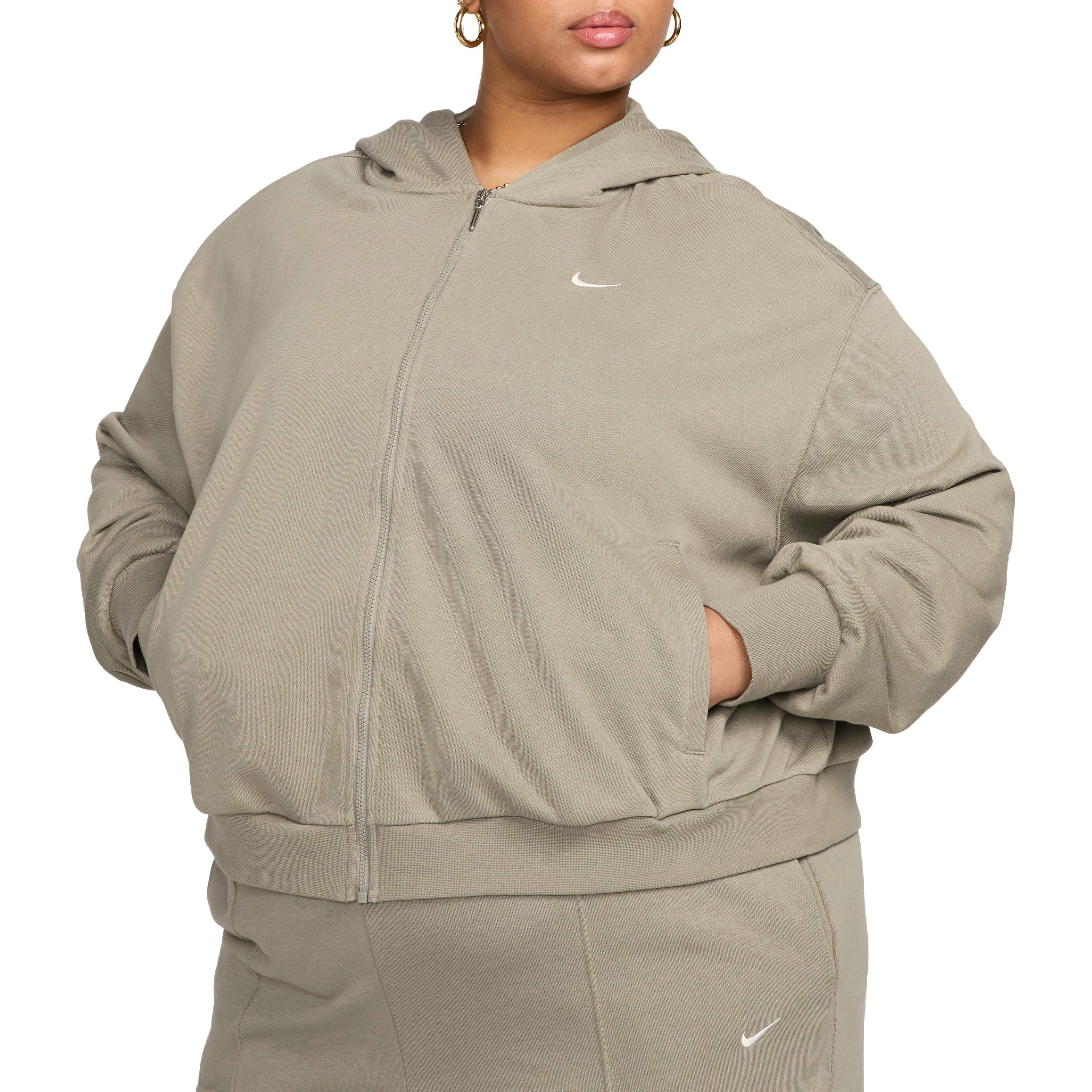 Nike Women's Sportswear Chill Full-Zip French Terry Jacket - LT ARMY GREEN Thumbnail View 4