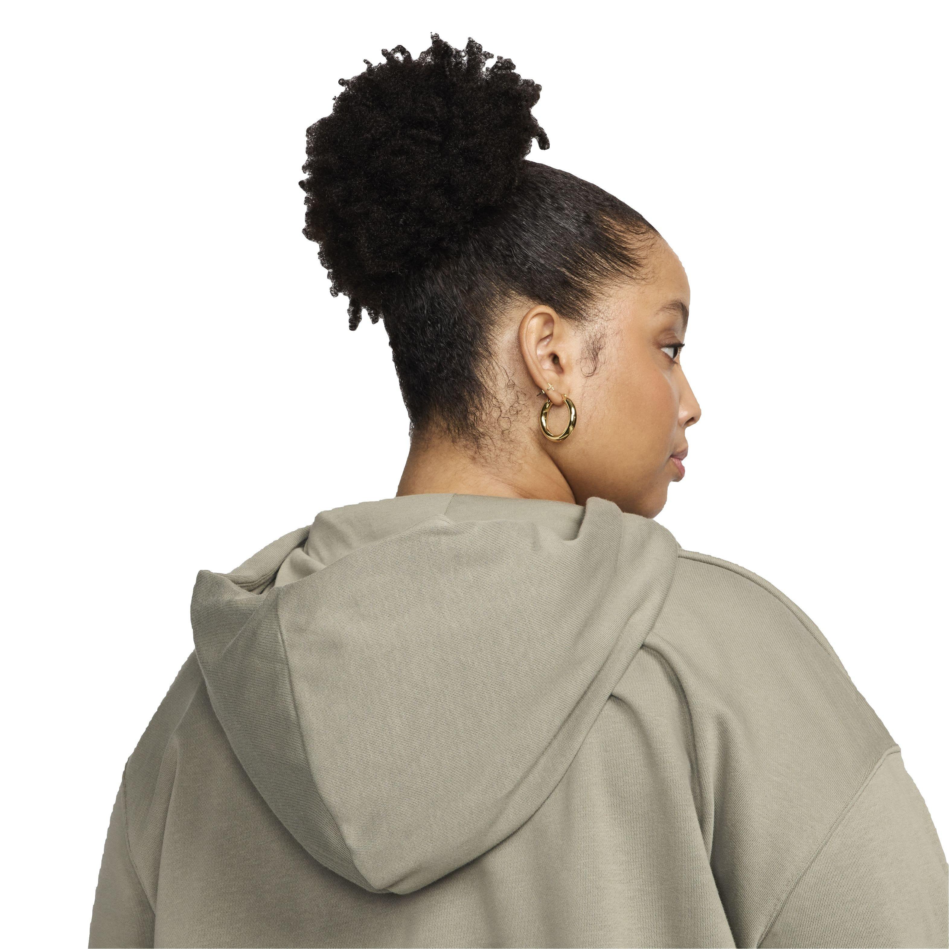 Nike Women's Sportswear Chill Full-Zip French Terry Jacket - LT ARMY GREEN Thumbnail View 8