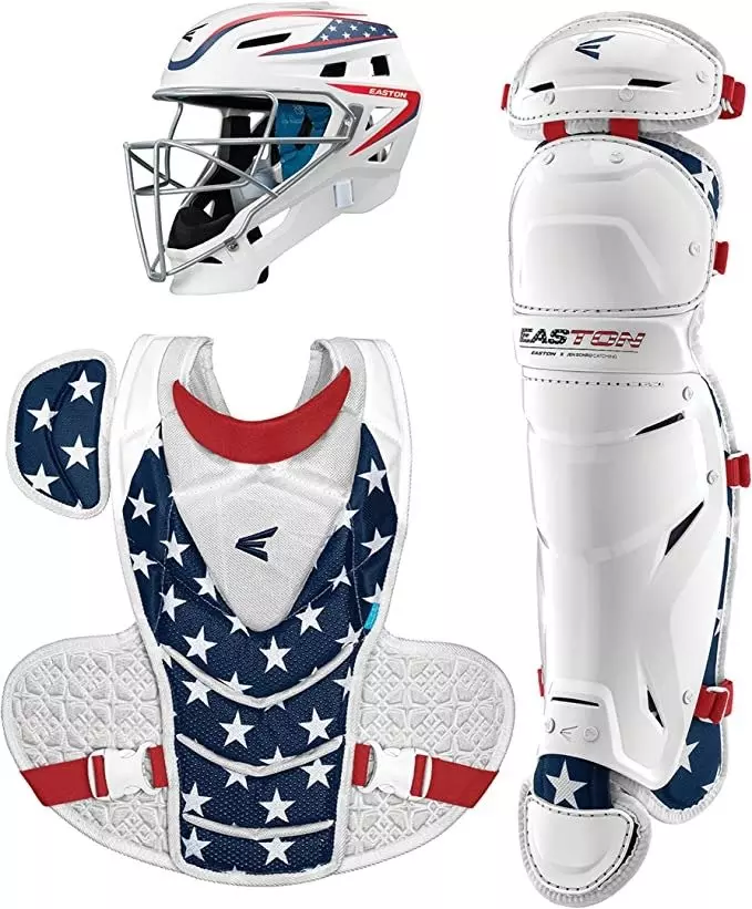 Easton Adult Jen Schroeder The Very Best Catcher's Kit - Red/White/Blue - RED/WHITE/BLUE