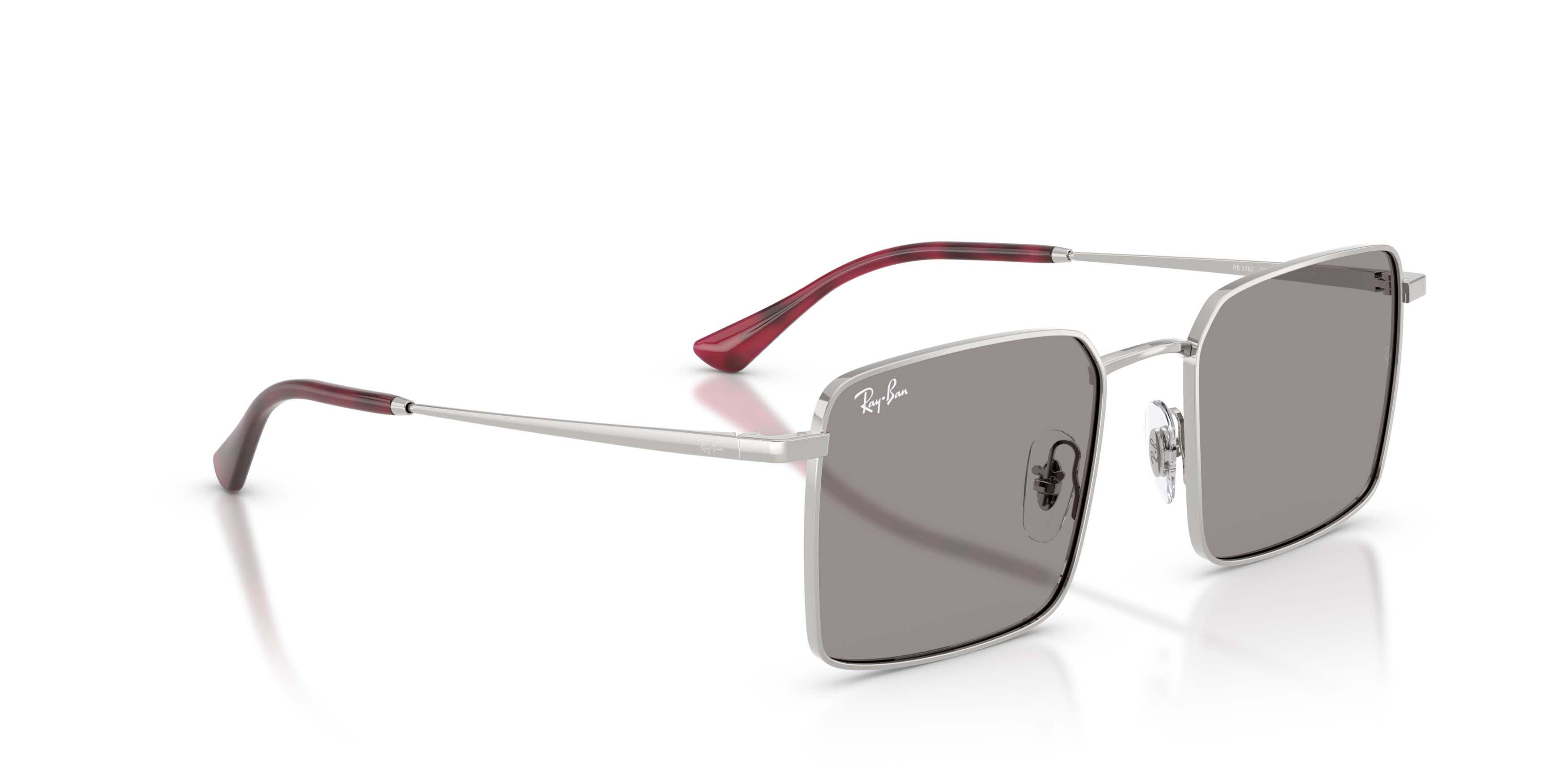 Ray-Ban Idan Bio-Based Grey Sunglasses &ndash; Polished Silver - SILVER Thumbnail View 3