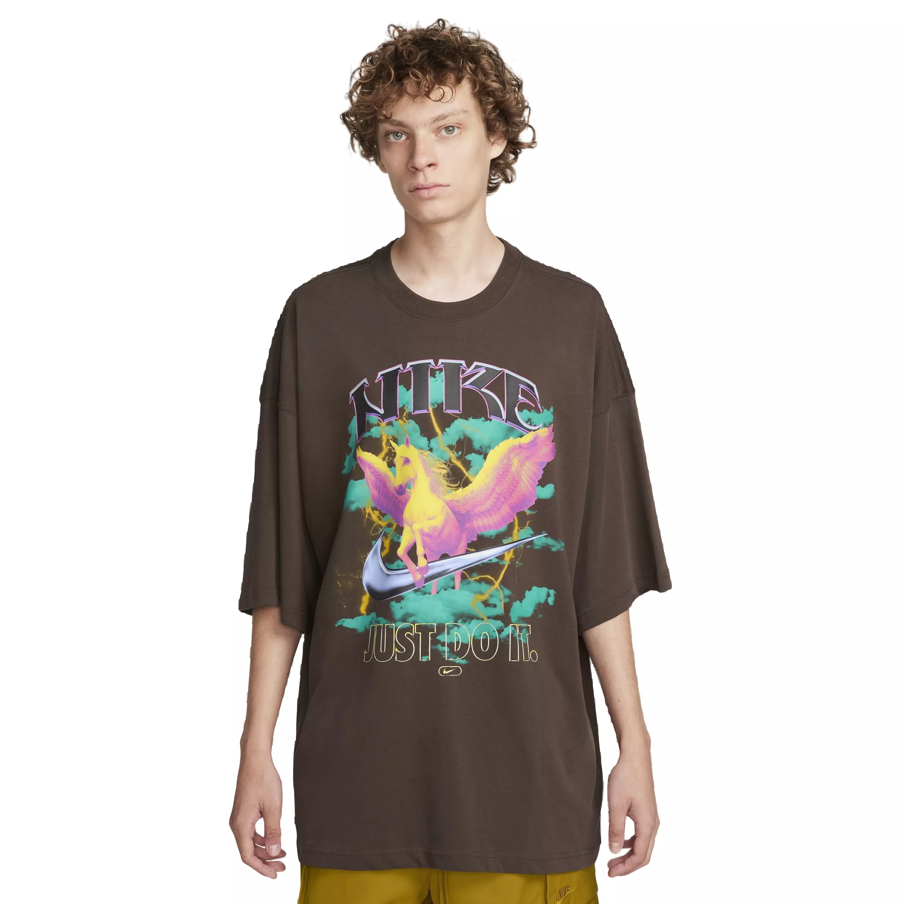 Nike Men's Sportswear Oversize OC Pack 2 T-Shirt -Brown - BROWN