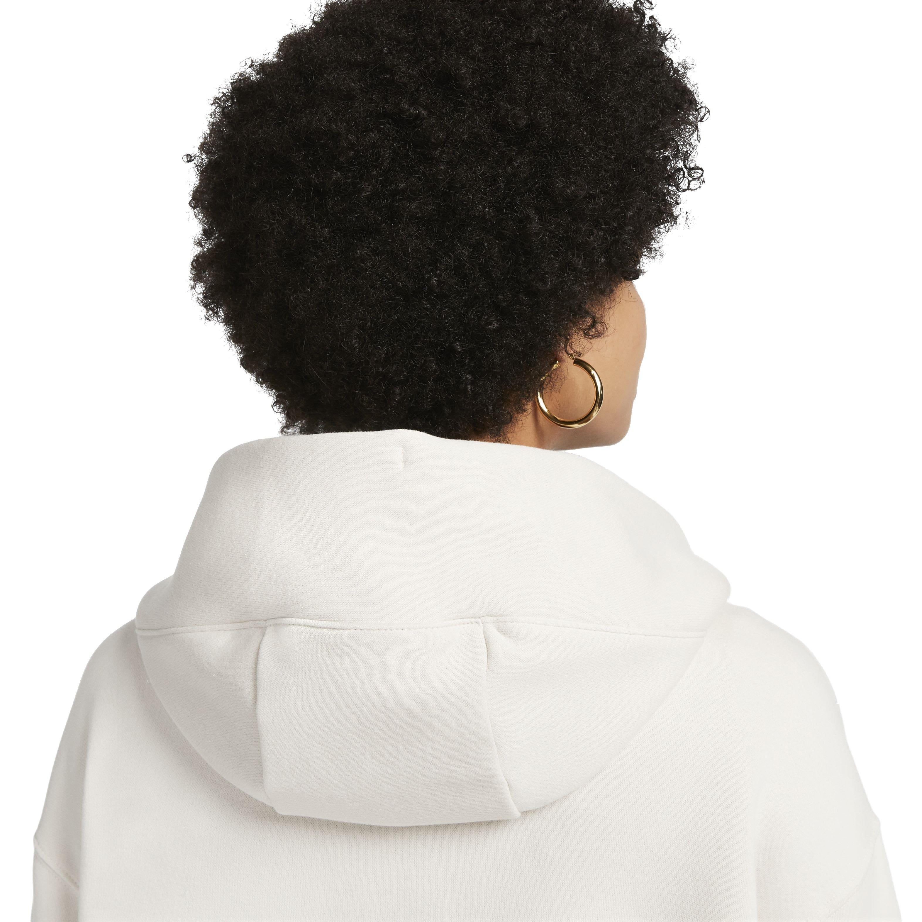Nike Women's Sportswear Phoenix Fleece Oversized Full-Zip Jacket - WHITE Thumbnail View 4