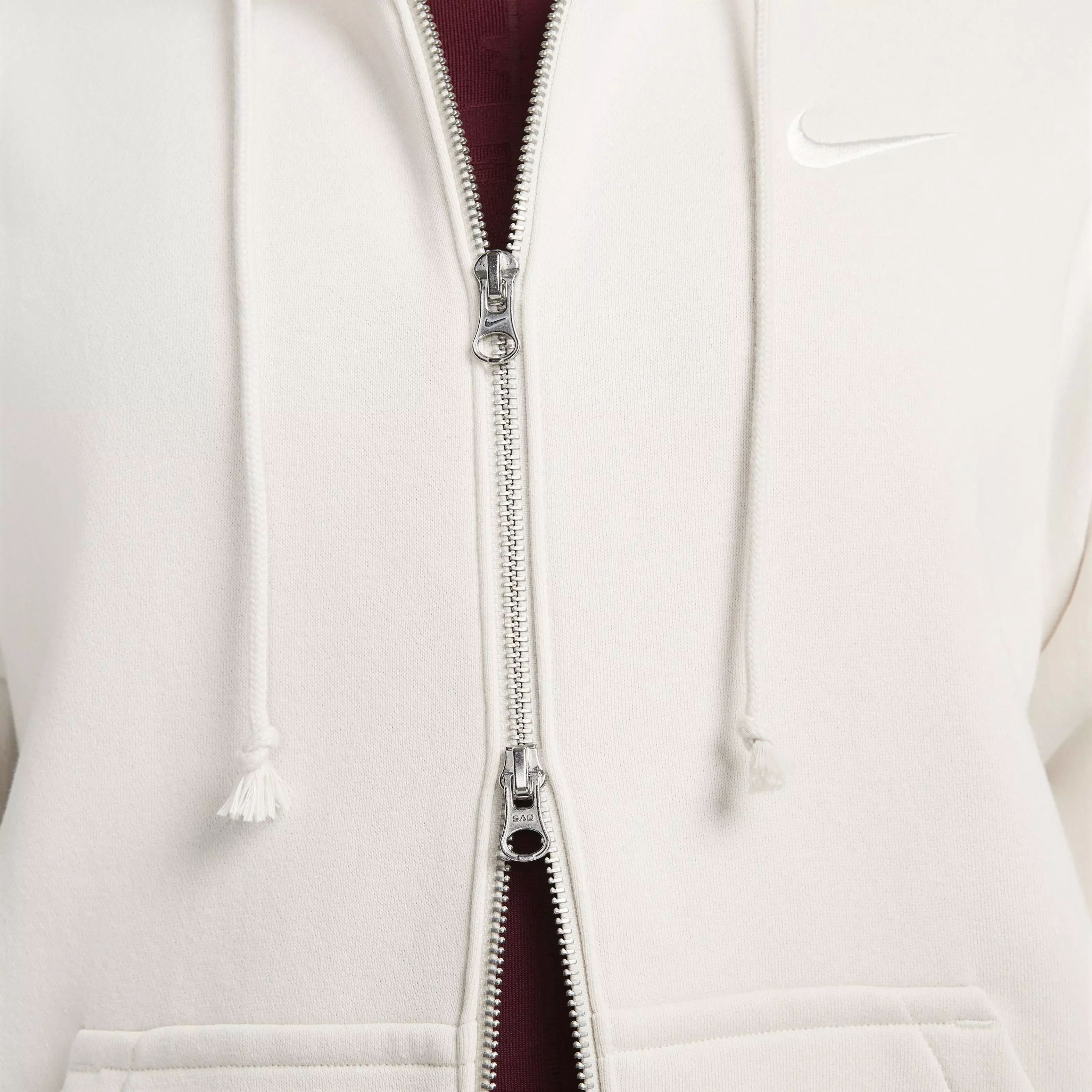Nike Women's Sportswear Phoenix Fleece Oversized Full-Zip Jacket - WHITE
