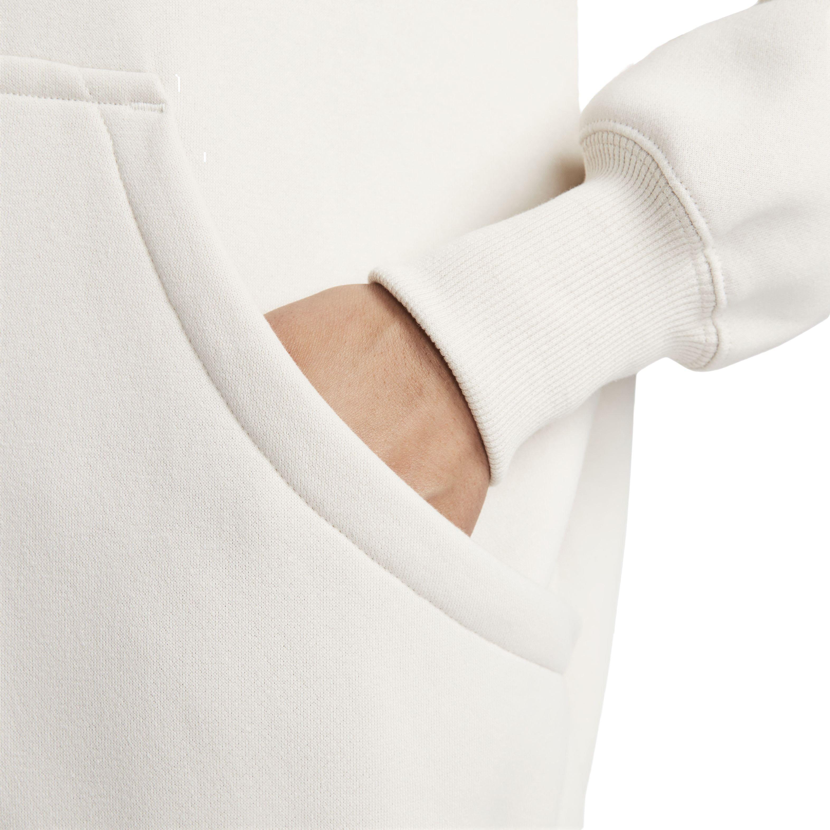 Nike Women's Sportswear Phoenix Fleece Oversized Full-Zip Jacket - WHITE Thumbnail View 6