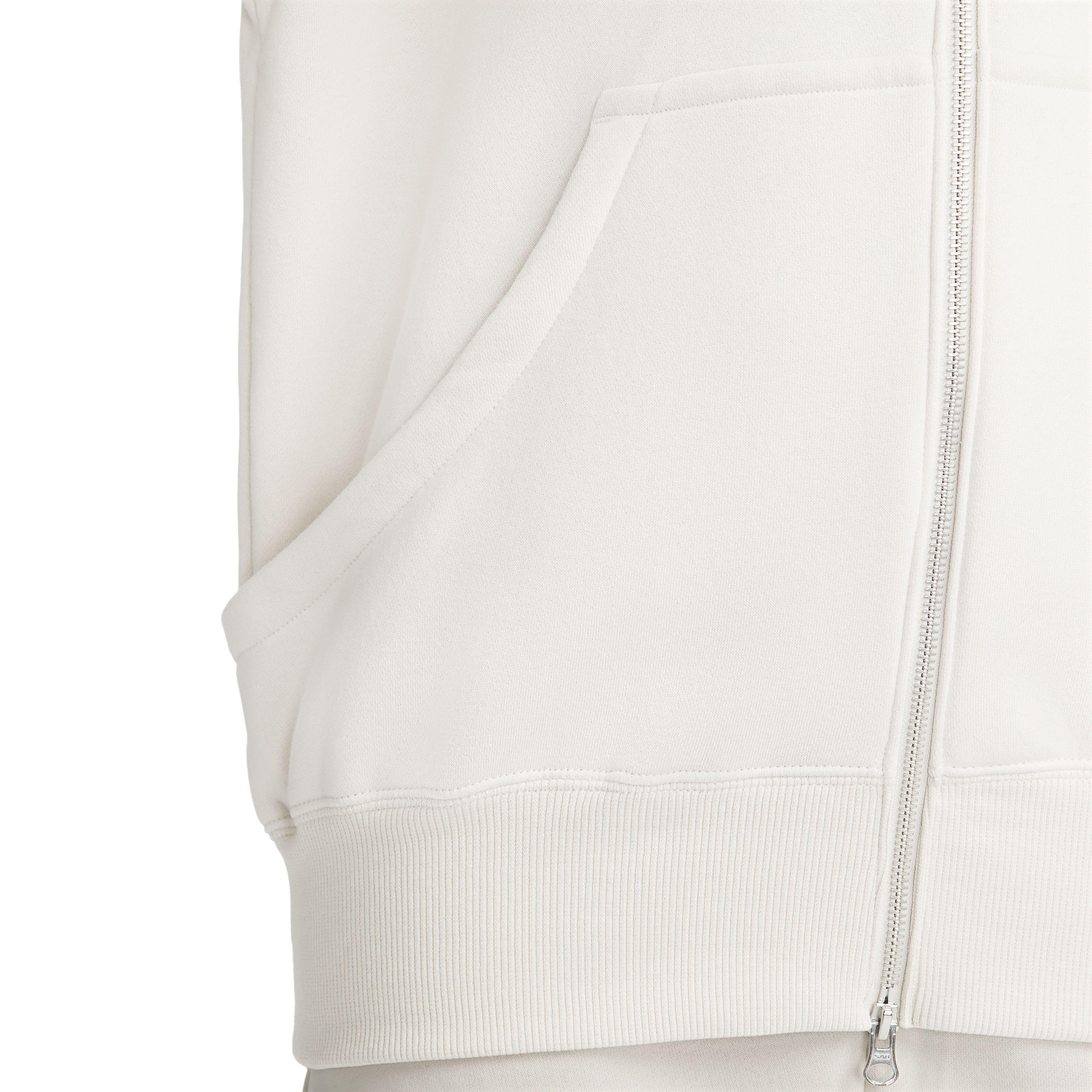 Nike Women's Sportswear Phoenix Fleece Oversized Full-Zip Jacket - WHITE Thumbnail View 8