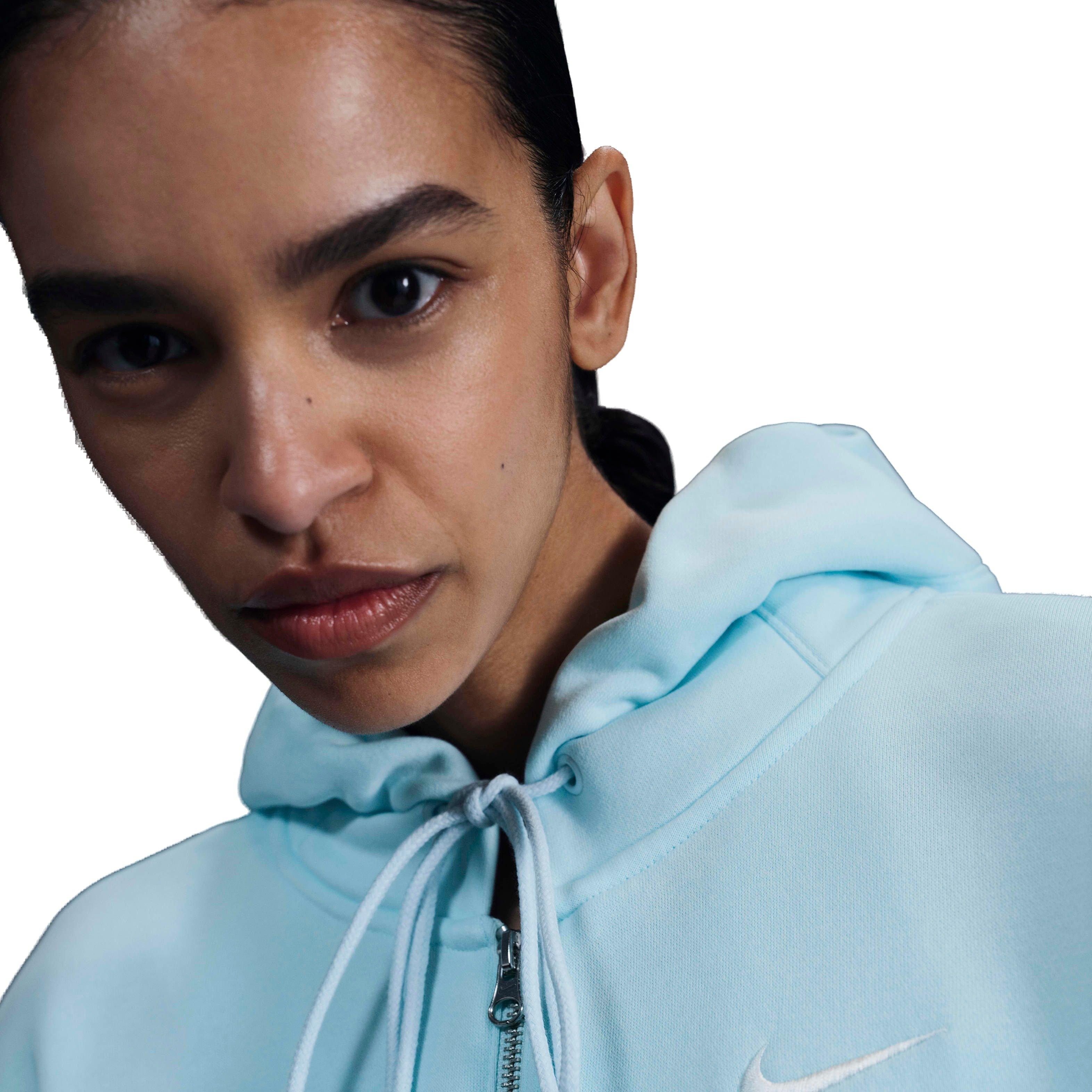 Nike Women's Sportswear Phoenix Fleece Oversized Full-Zip Jacket - BLUE Thumbnail View 3